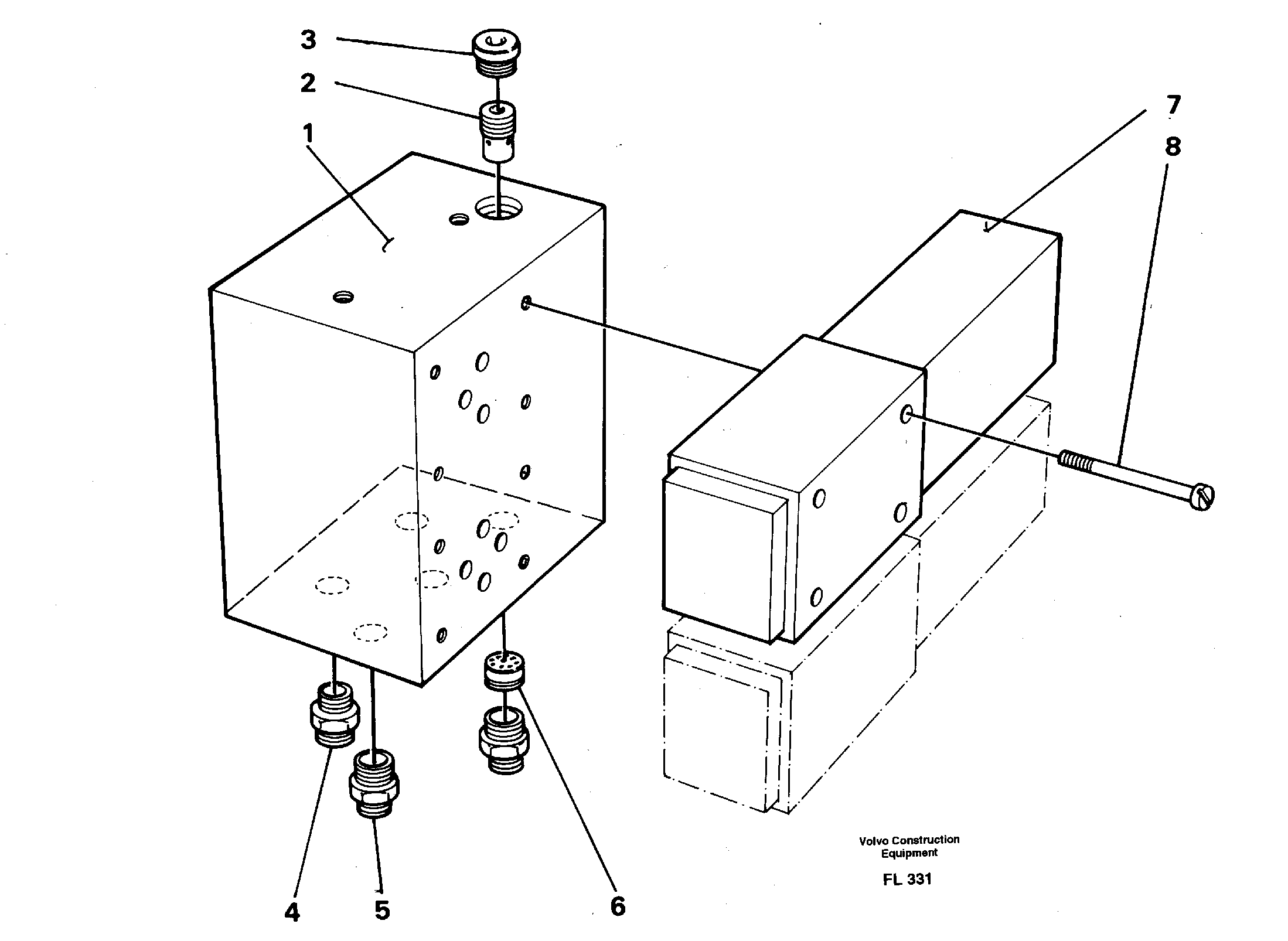 Control bloc, quickfit, hydraulic  14263745 — volvo parts diagram