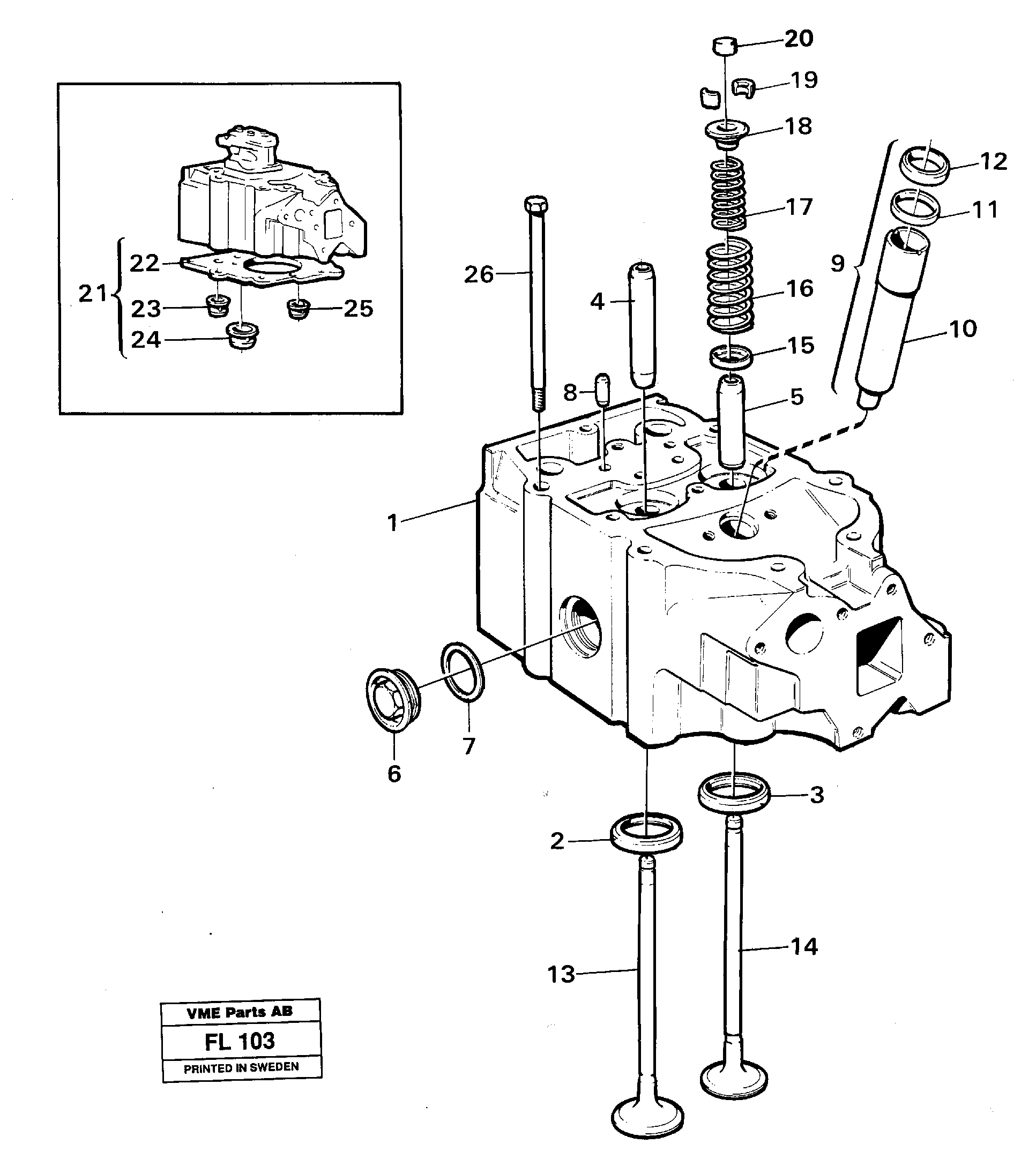 Cylinder head. — volvo parts diagram