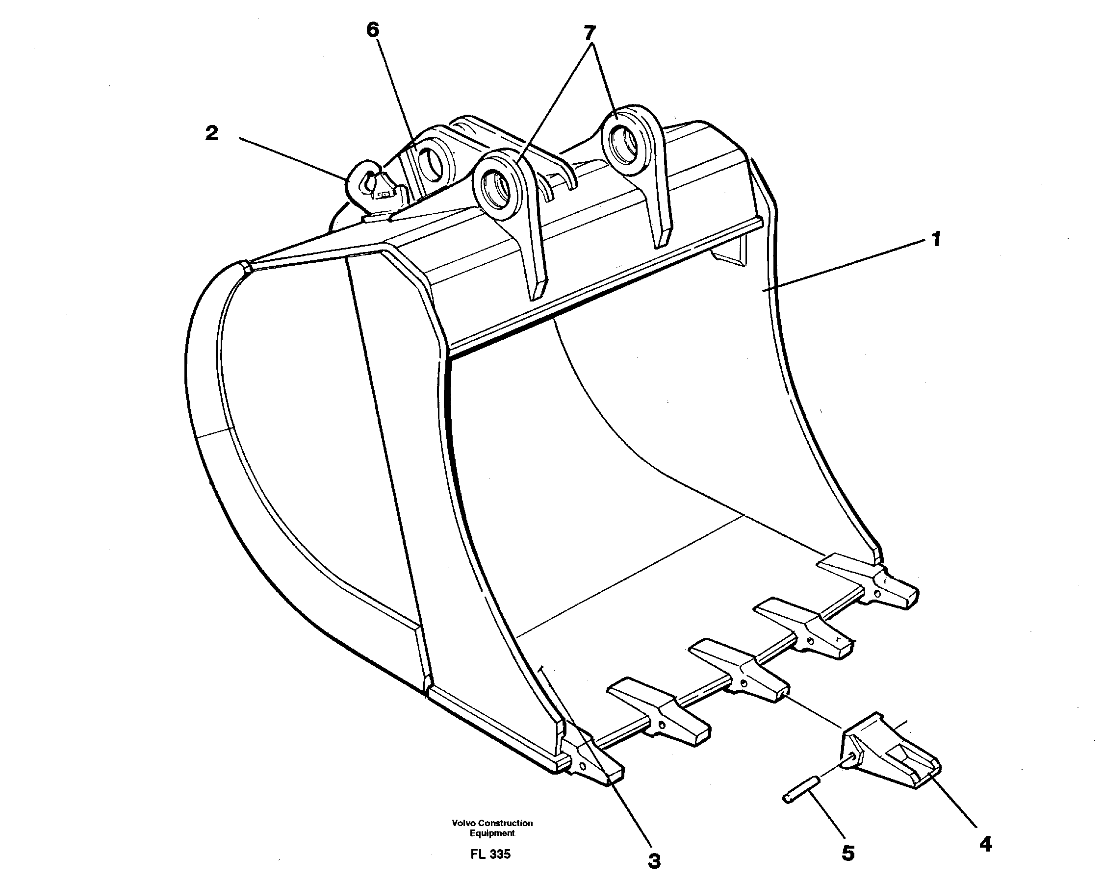 Buckets, direct fitting with cast cutting edges 14254585 14262825 14254587 — volvo parts diagram
