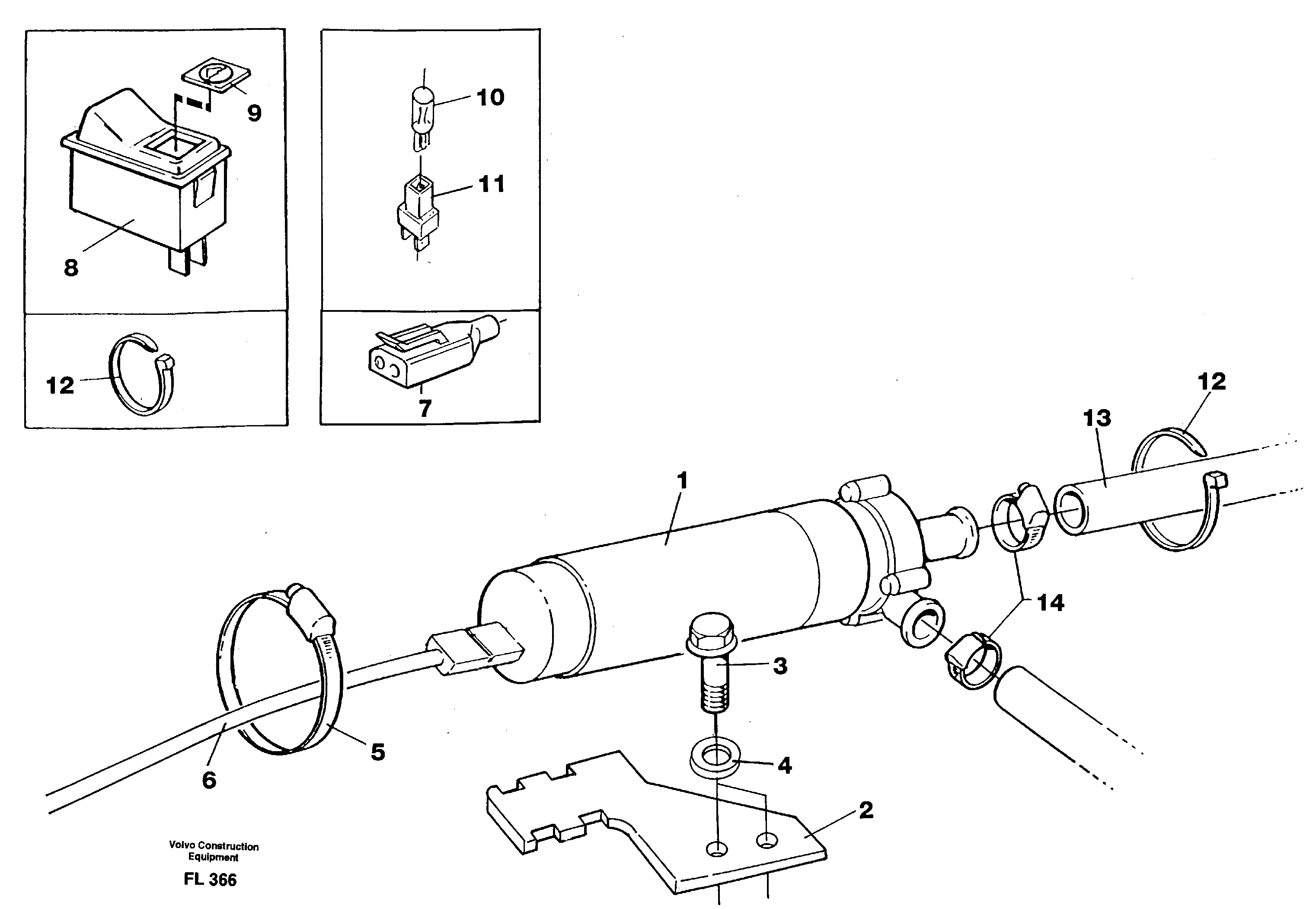 Cirkulation pump — volvo parts diagram