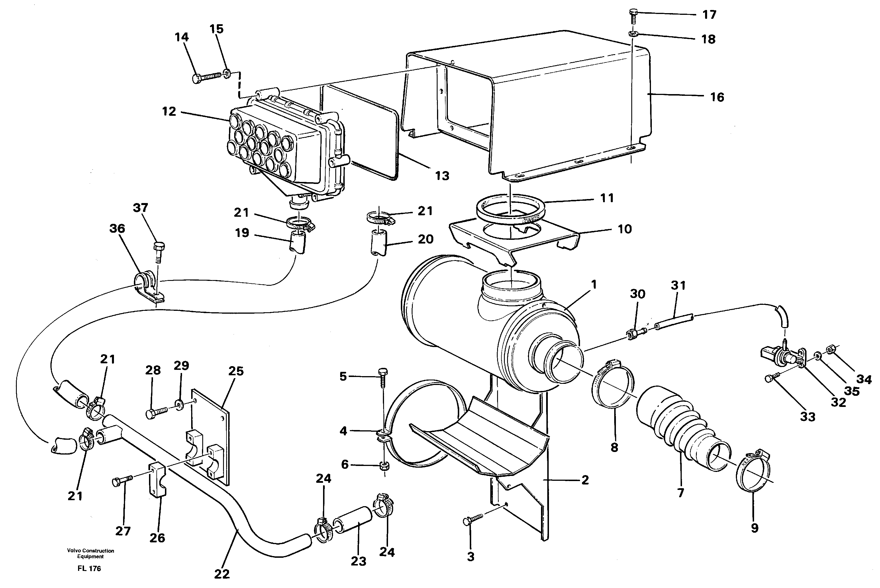 Inlet system — volvo parts diagram