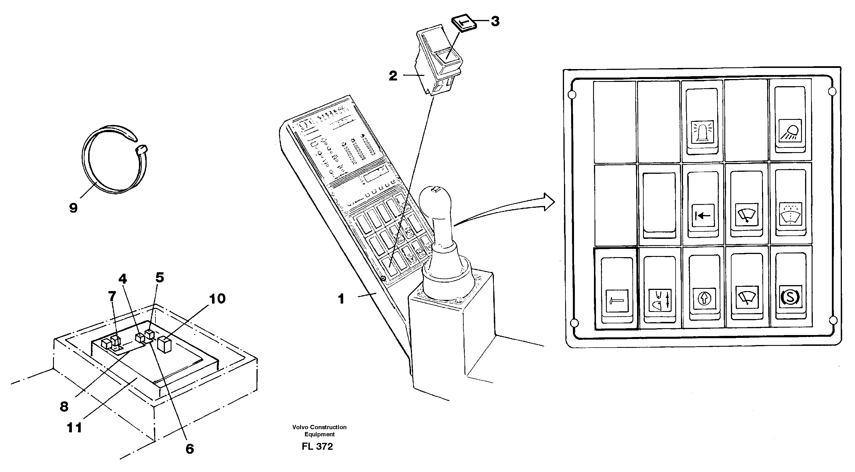 Electric installation, hydr. hammer equipment  14263740 — volvo parts diagram