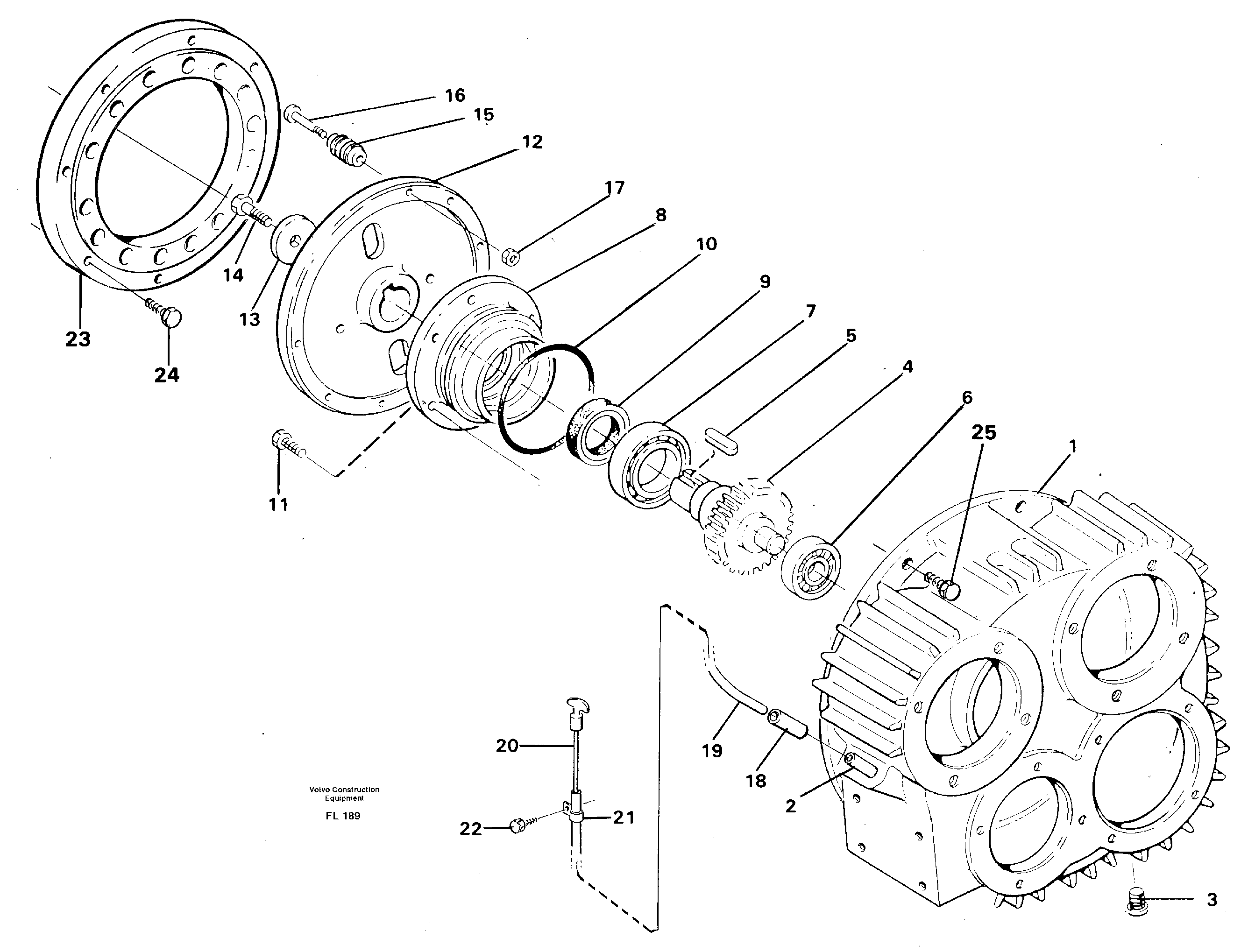Pump gear box — volvo parts diagram