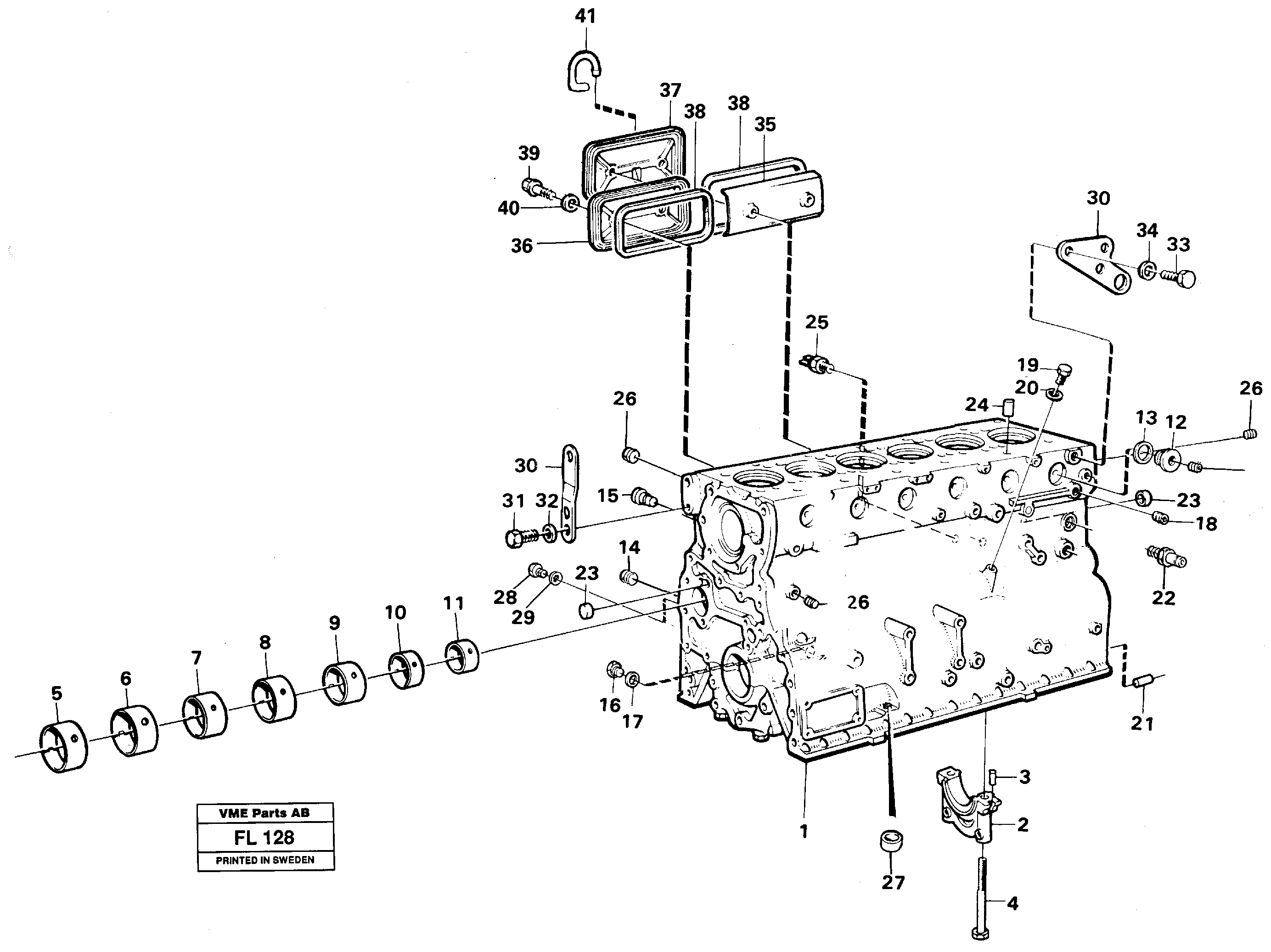 Cylinder block — volvo parts diagram