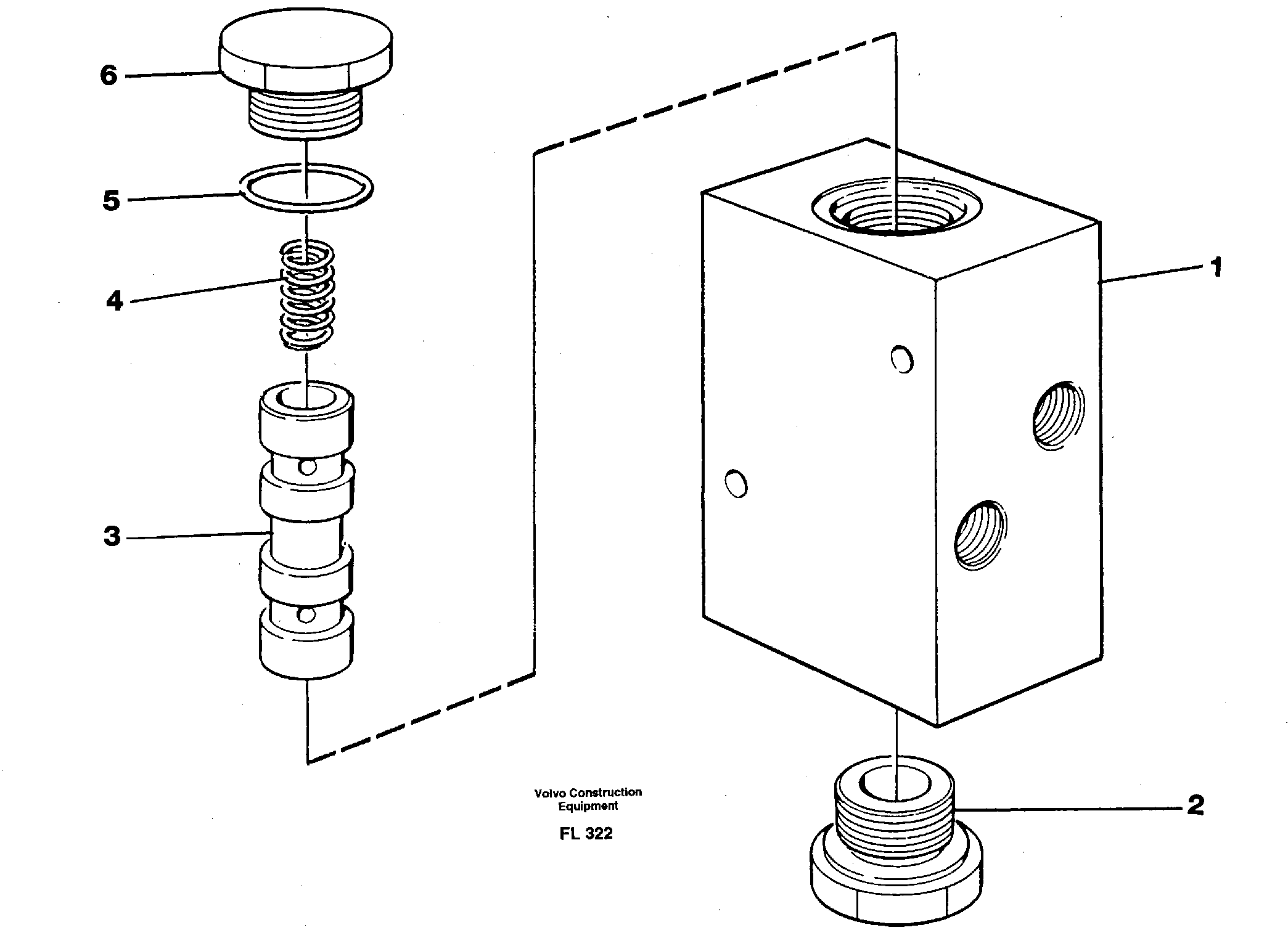 Valve, travel brake — volvo parts diagram