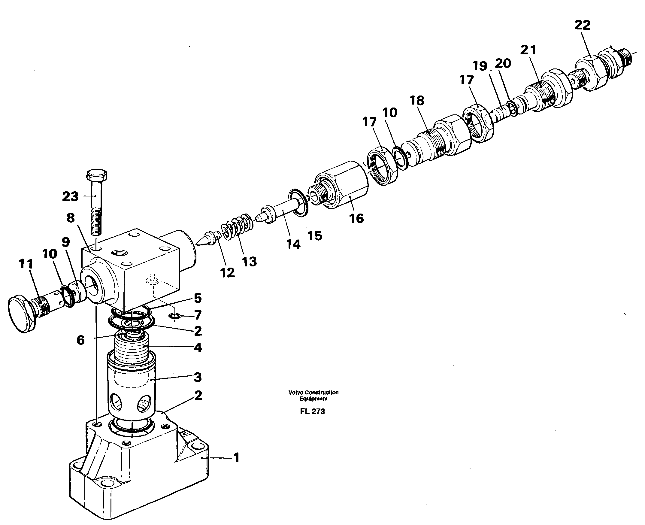Pressure limiting valve, slewing — volvo parts diagram