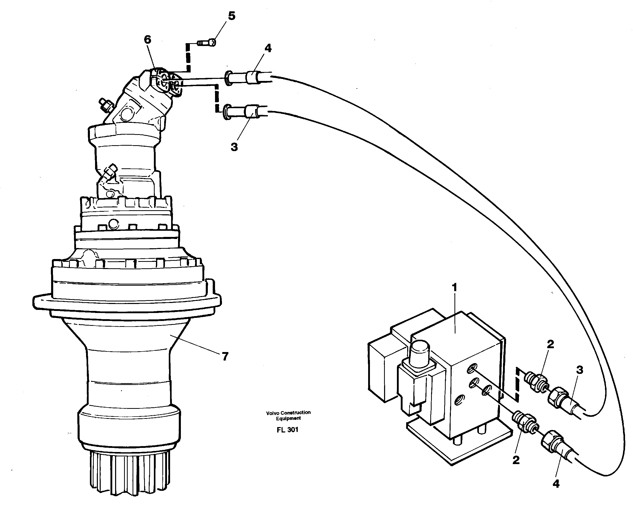 Boom swing system — volvo parts diagram