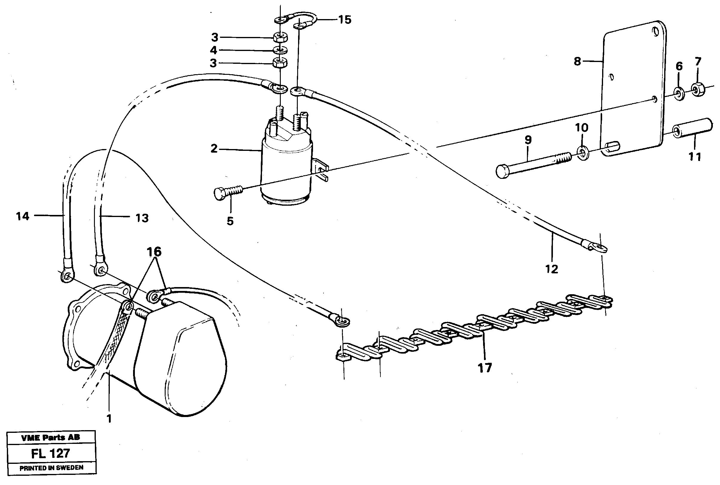 Starter element, assembly — volvo parts diagram