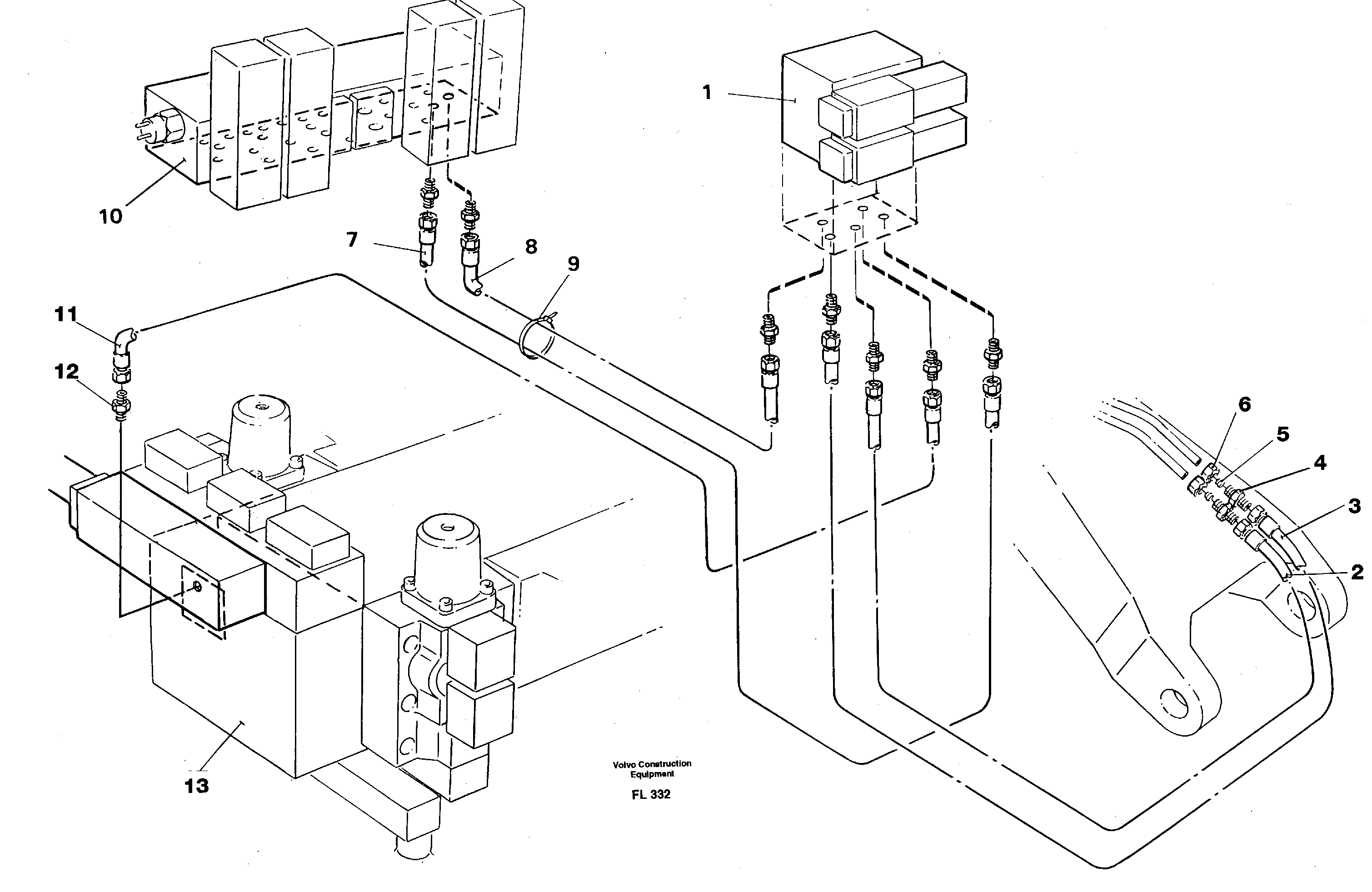 Hydr. quick fit equipm. on super structure  14263745 — volvo parts diagram