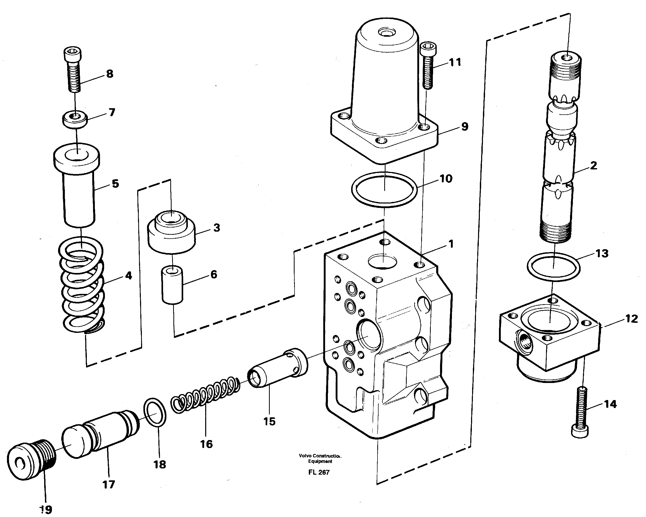 Fourway valve, transport primary and secondary — volvo parts diagram