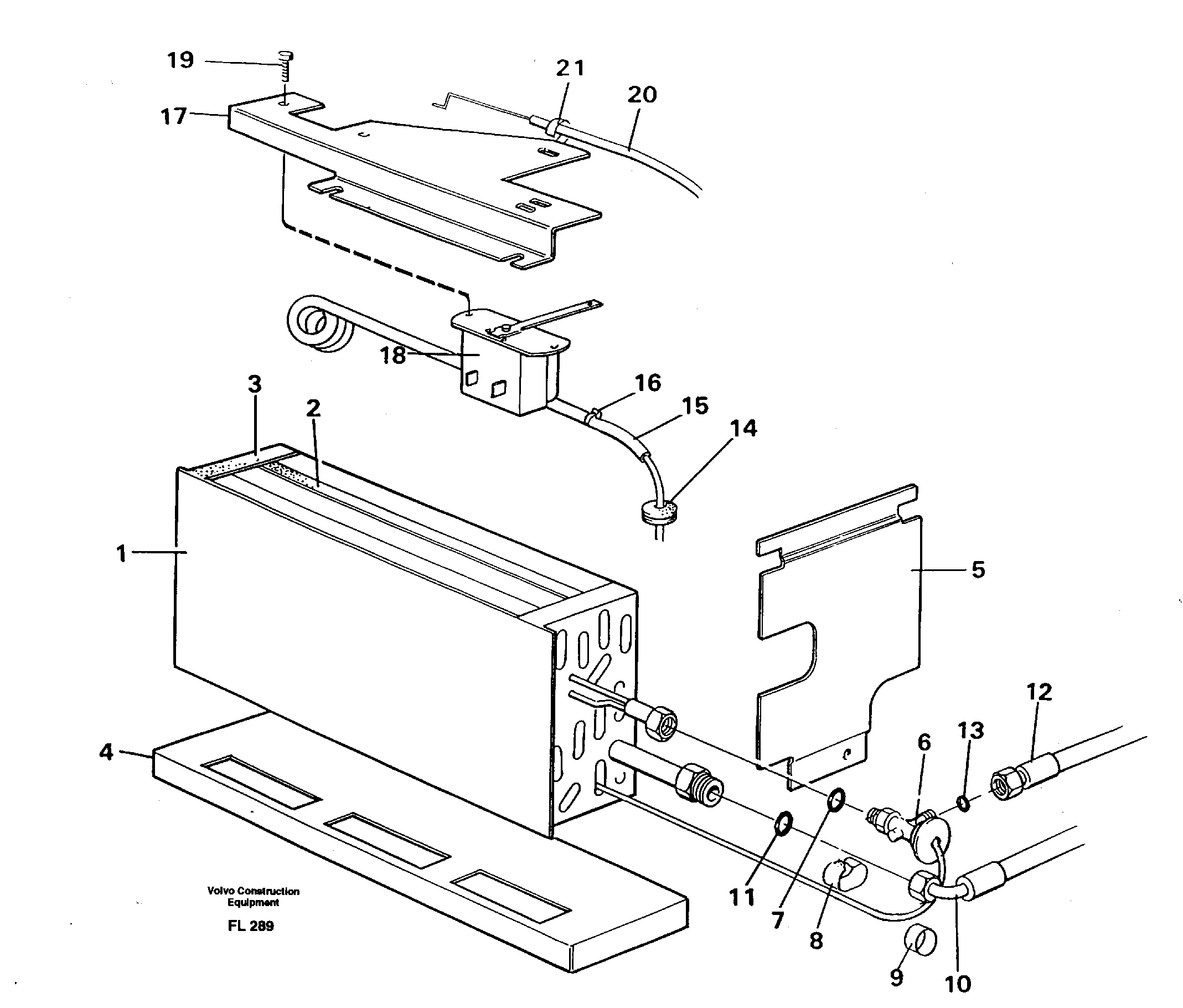 Evaporator with fitting parts, cooling agent R134a  14263579 — volvo parts diagram