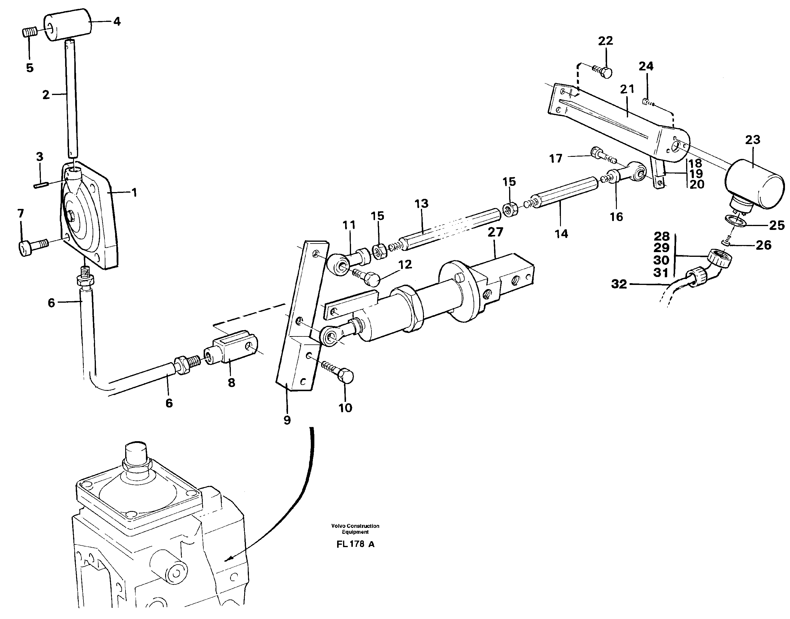 Throttle control — volvo parts diagram