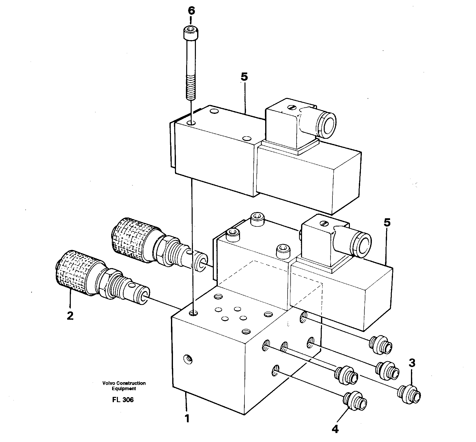 Control block for end position damp — volvo parts diagram