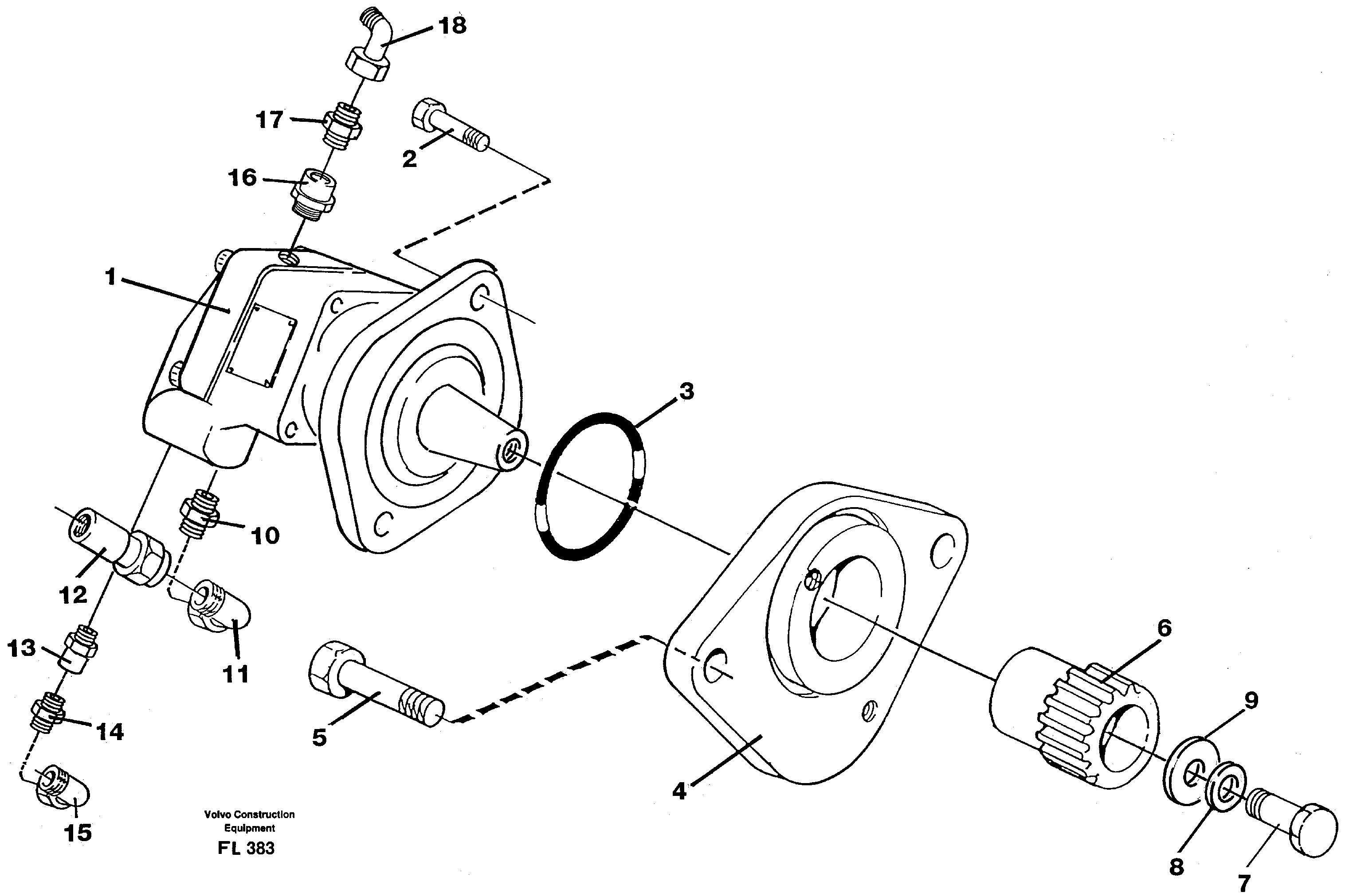 Fan pump, Oil cooler — volvo parts diagram