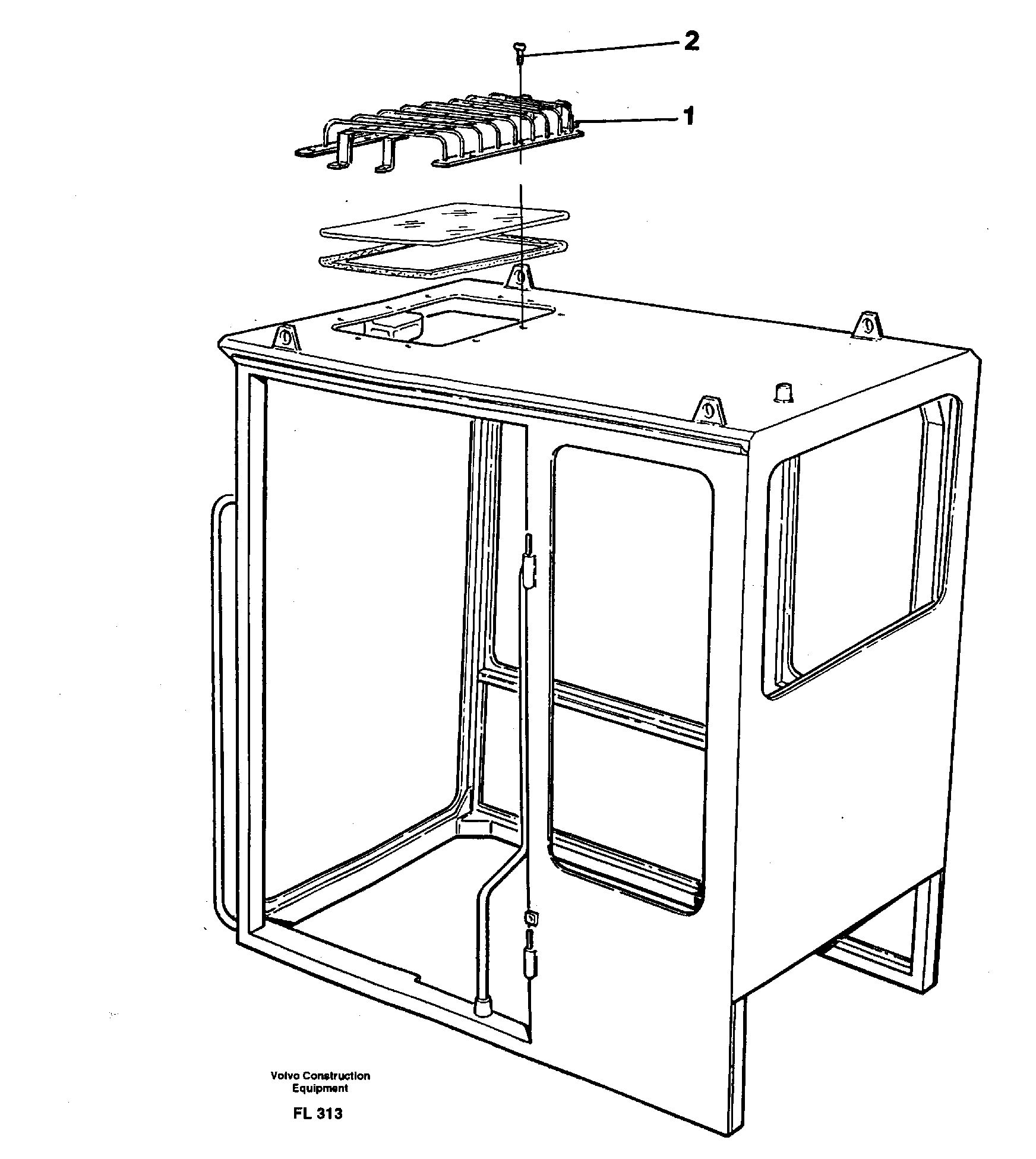 Grille over roof Window  14253611 — volvo parts diagram