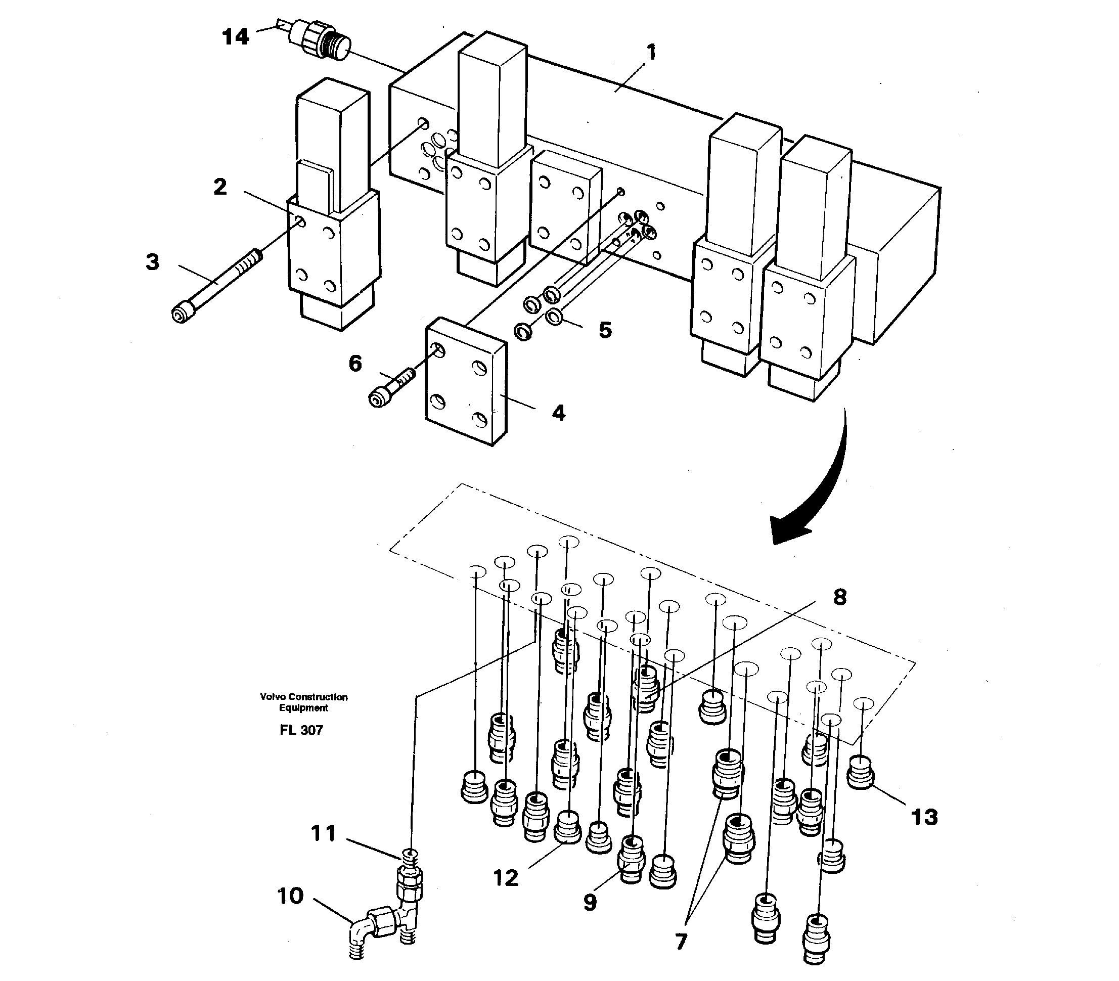 Control valve block — volvo parts diagram