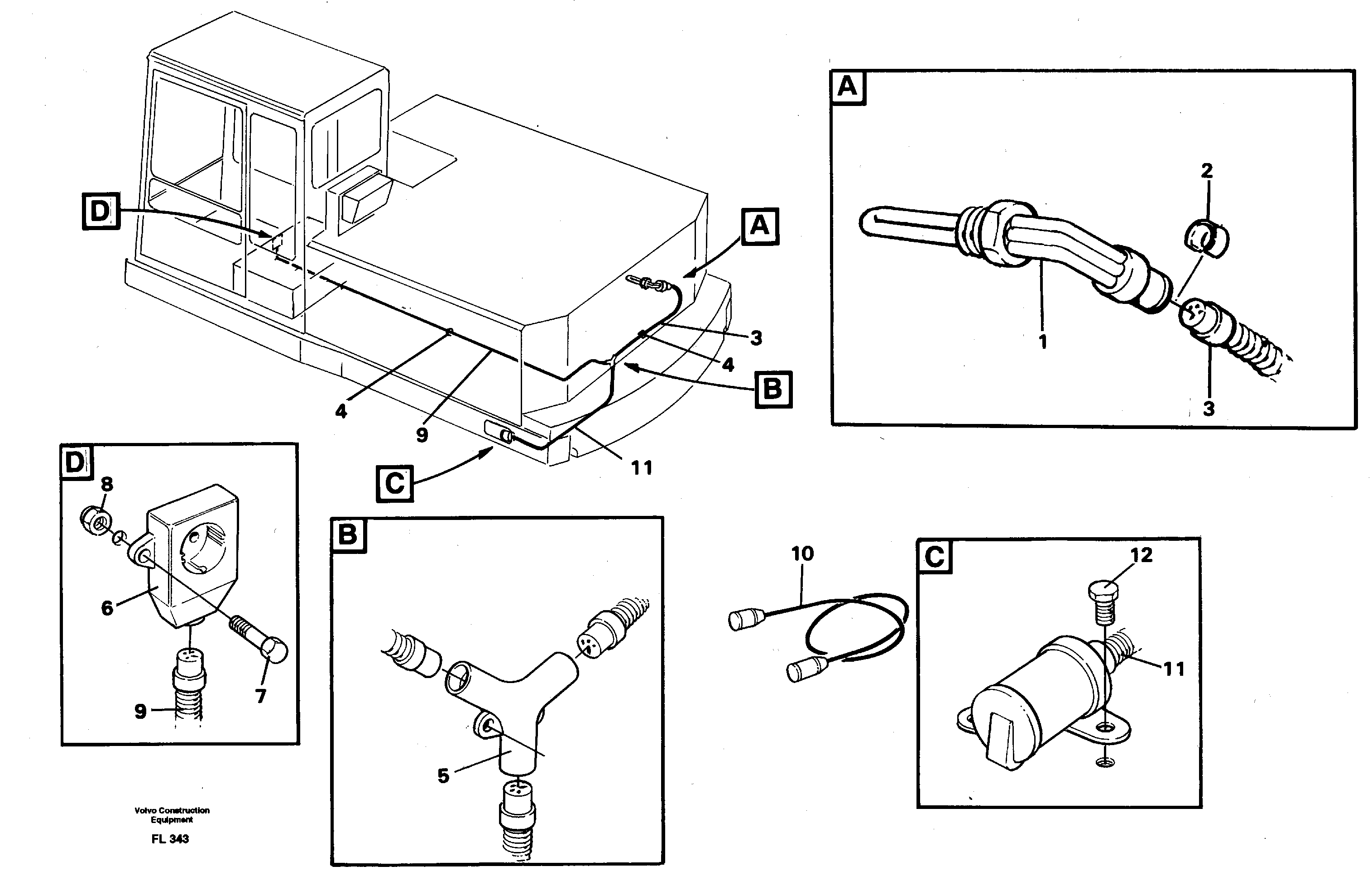 Engine heater 14263581 — volvo parts diagram
