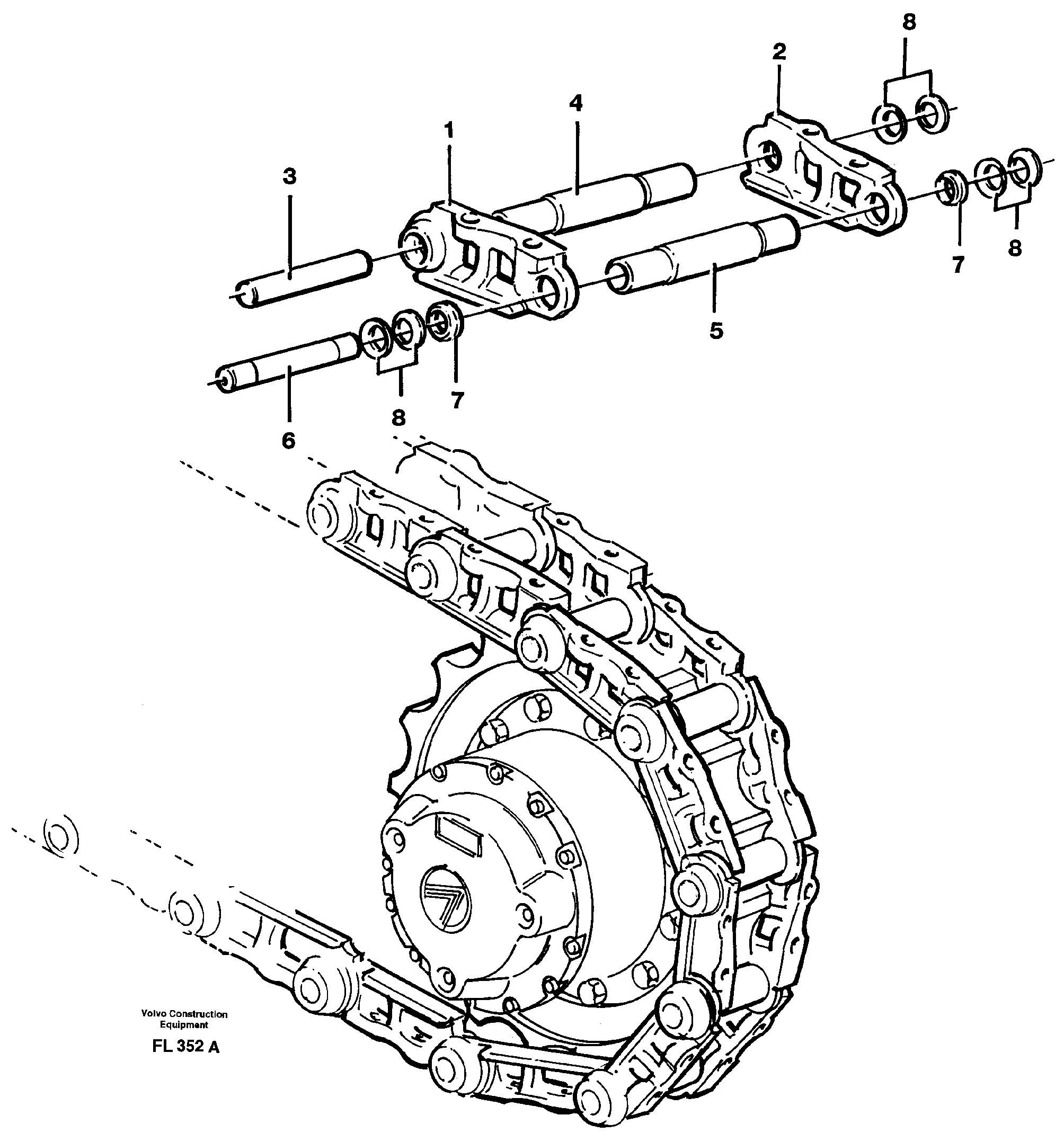Track chain — volvo parts diagram