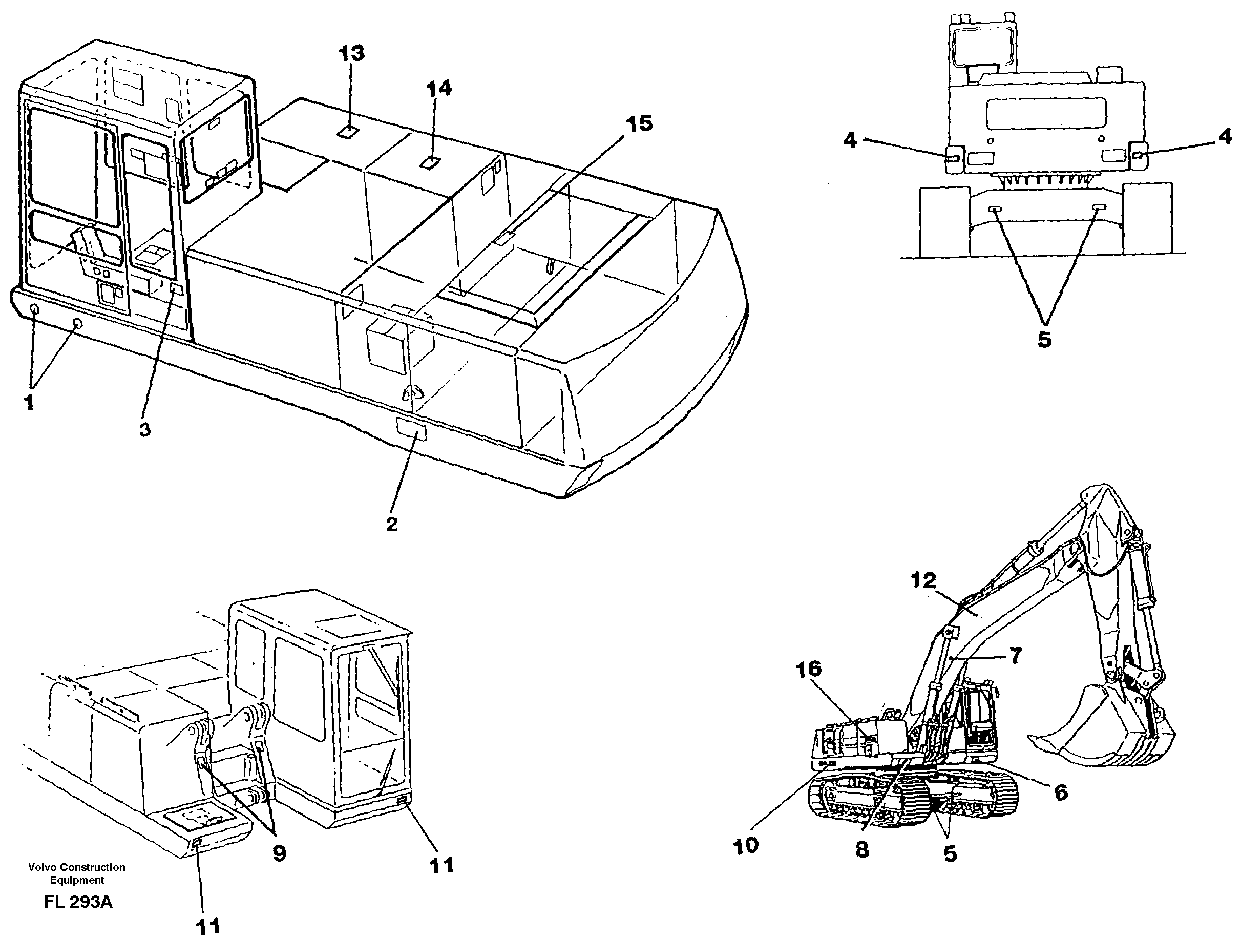 Sign plates and transfer,outer location — volvo parts diagram