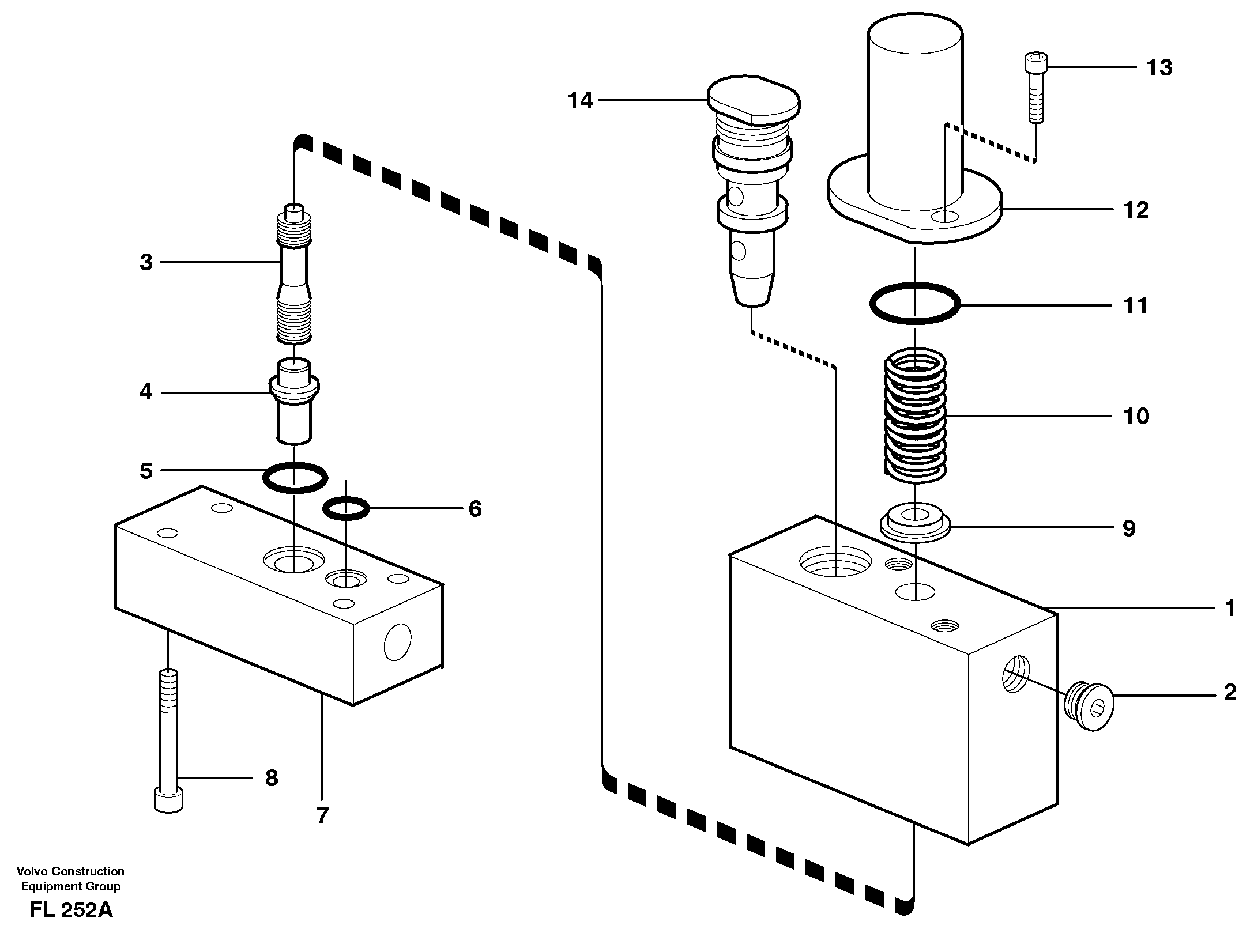 Thermostatic valve — volvo parts diagram