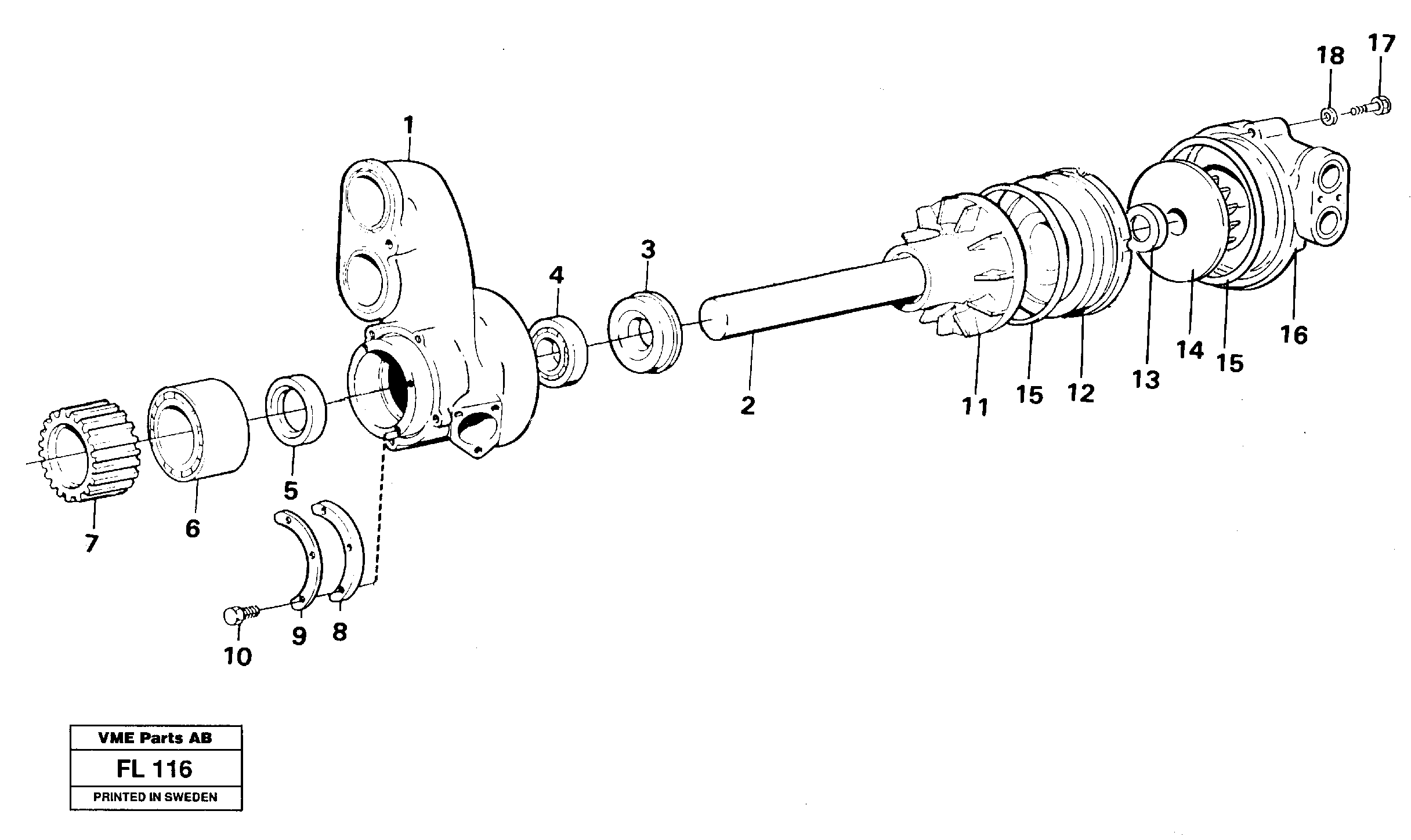 Water pump — volvo parts diagram