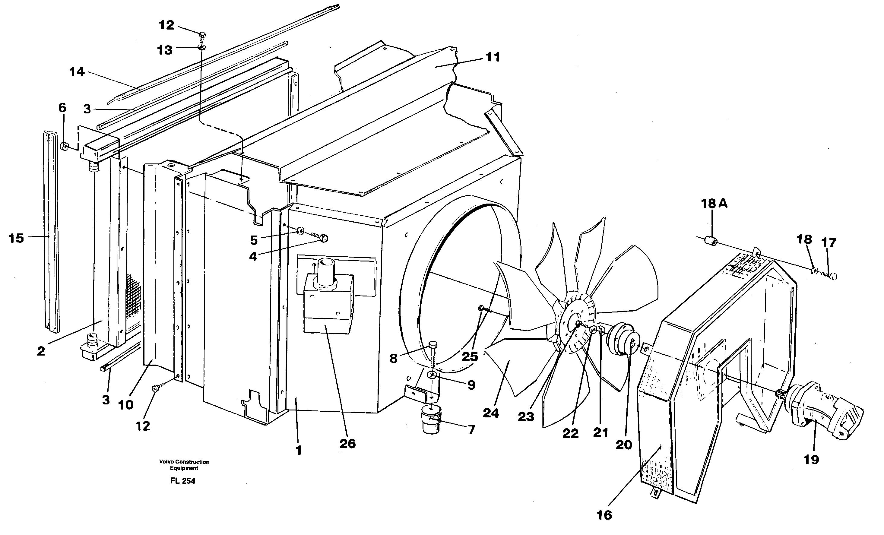Hydraulic oil cooler — volvo parts diagram