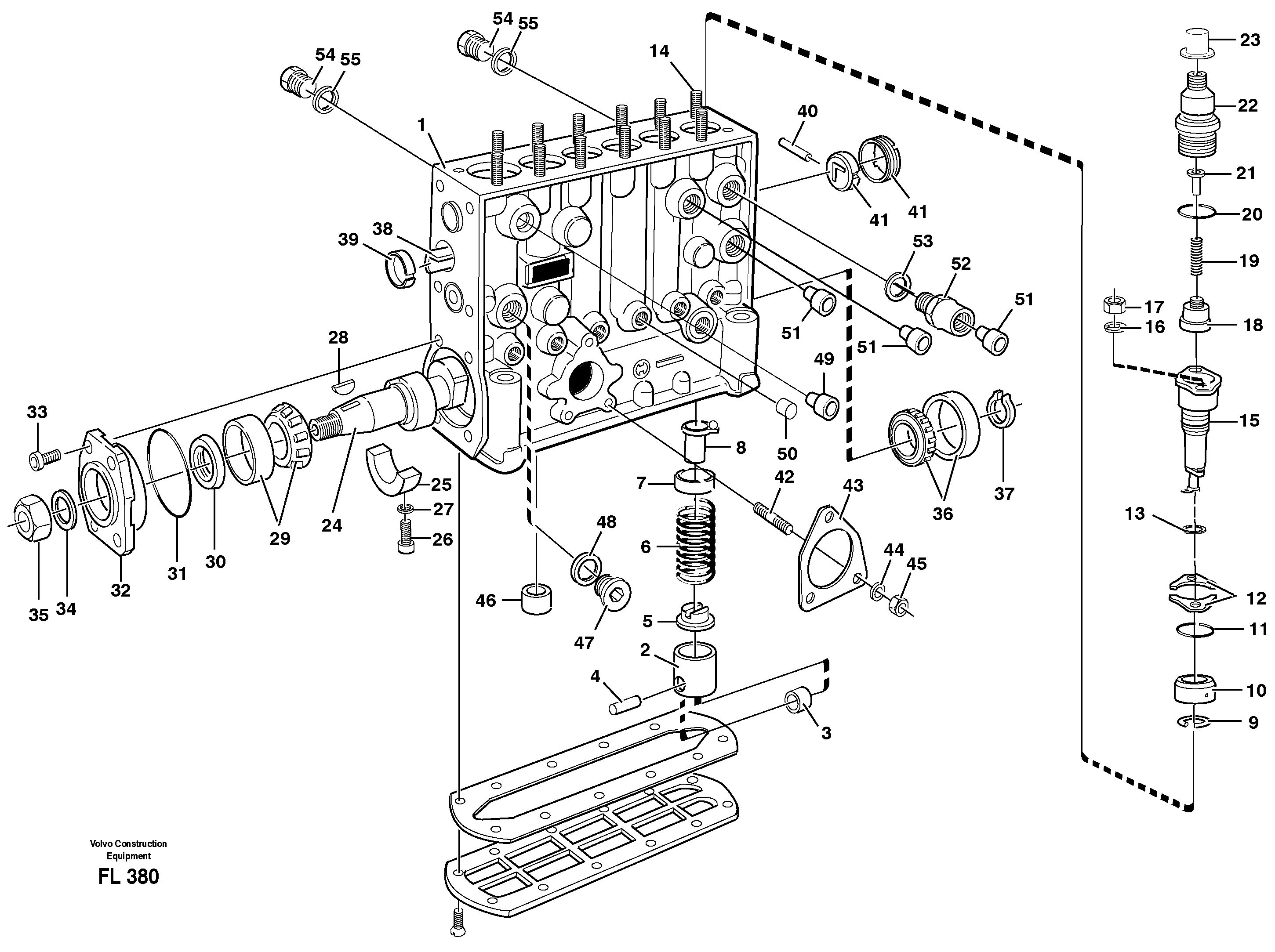 Injection pump — volvo parts diagram