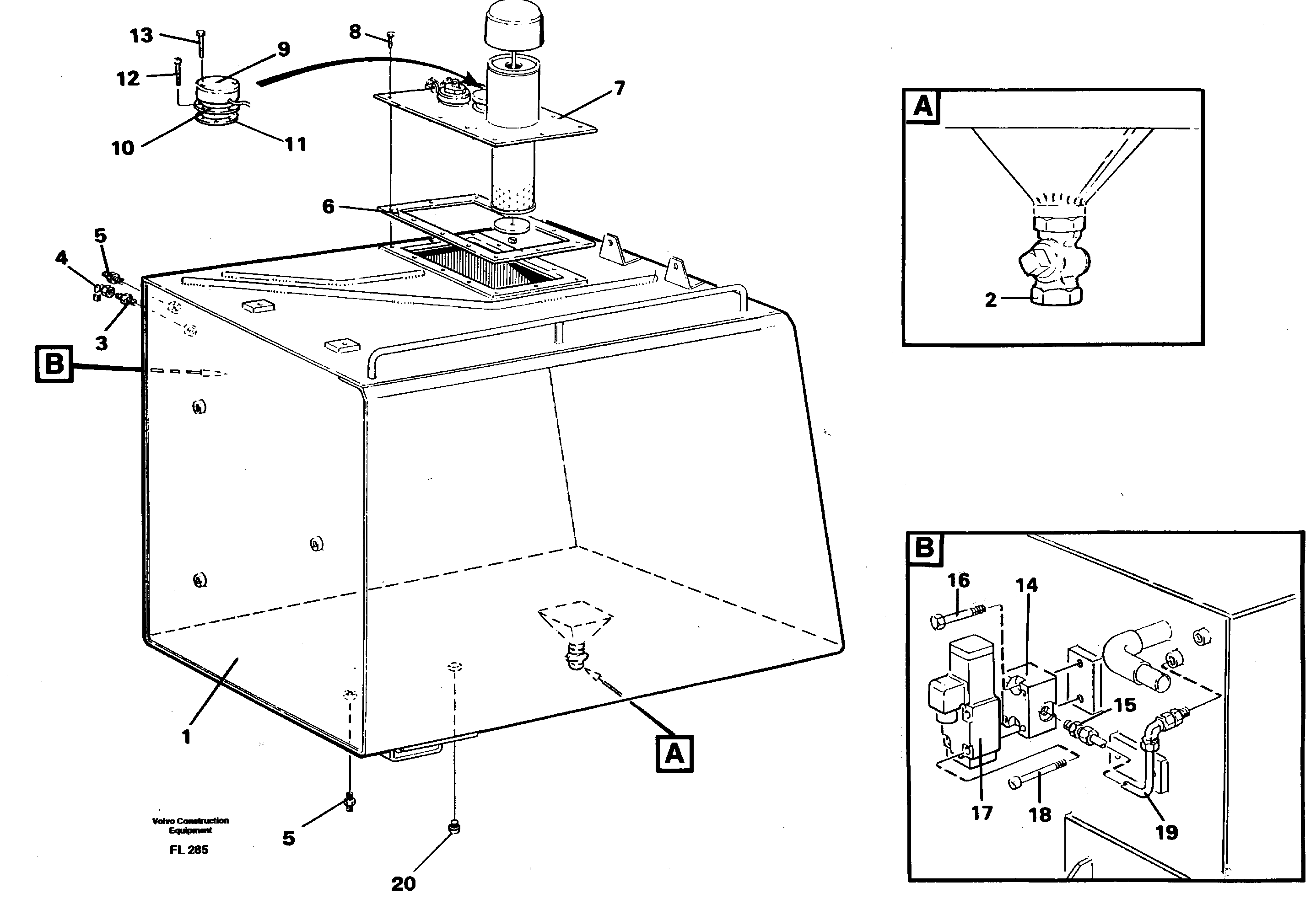 Fuel tank — volvo parts diagram