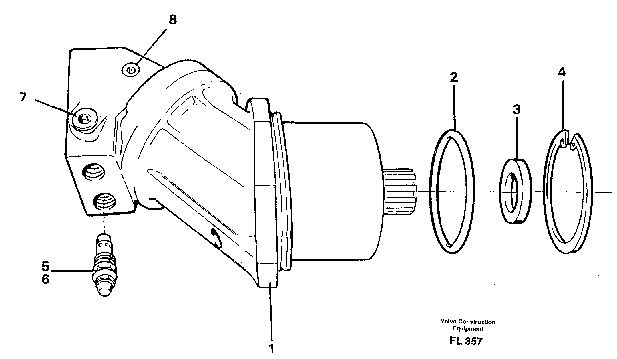 Hydraulic motor, travel — volvo parts diagram