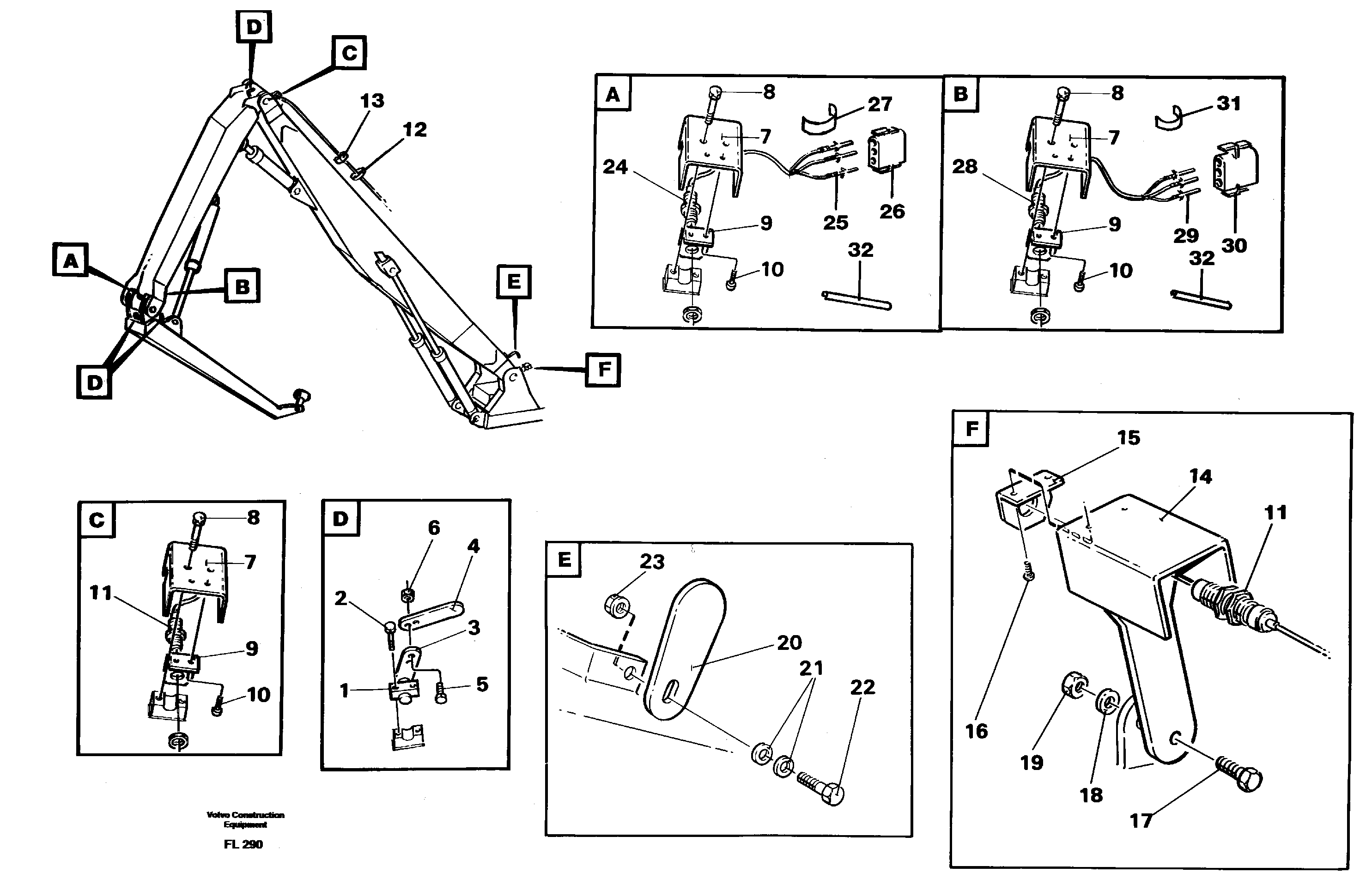 Electric installation on handling equipment, 3 pcs  14264164 — volvo parts diagram