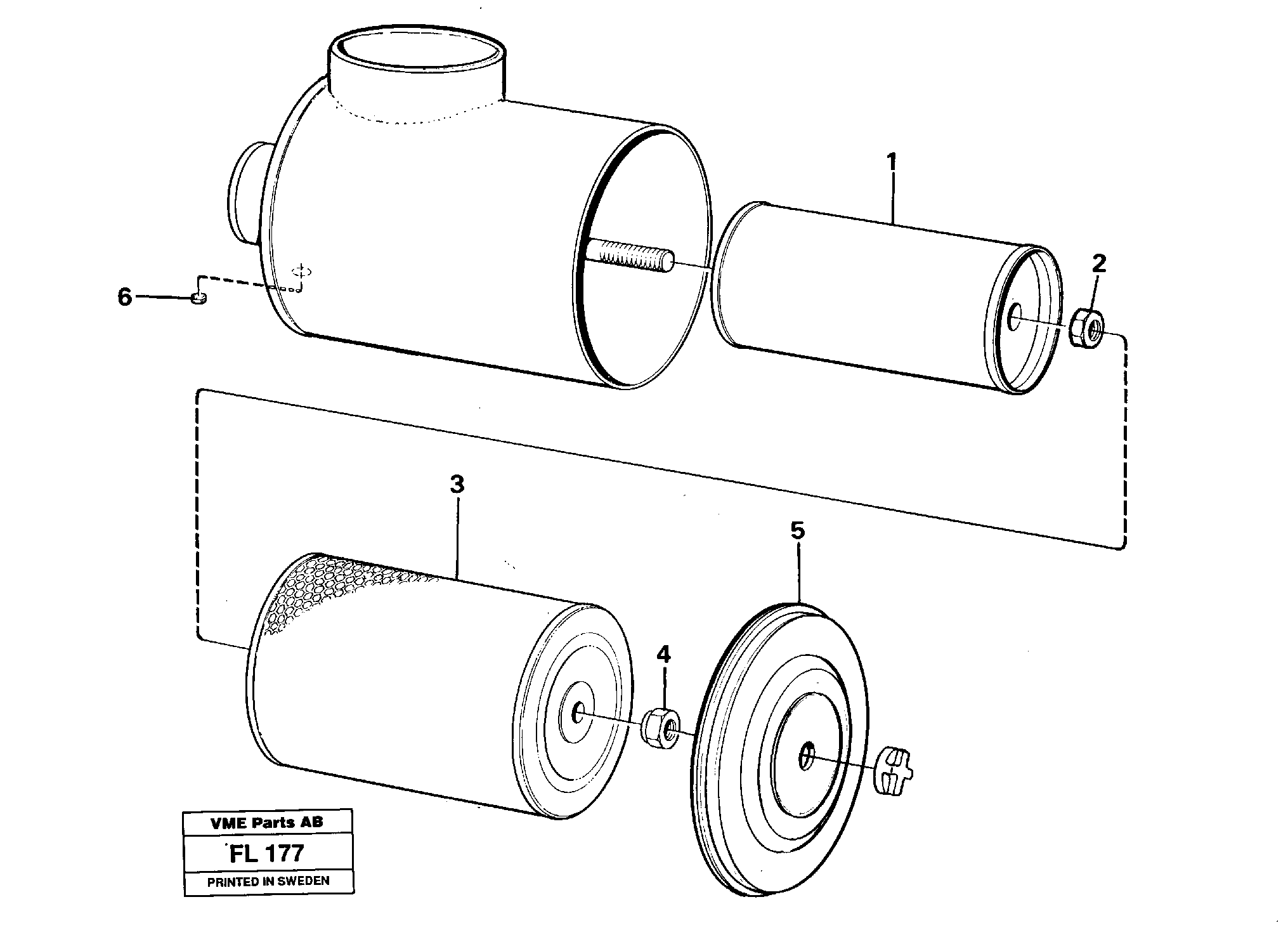Air filter — volvo parts diagram