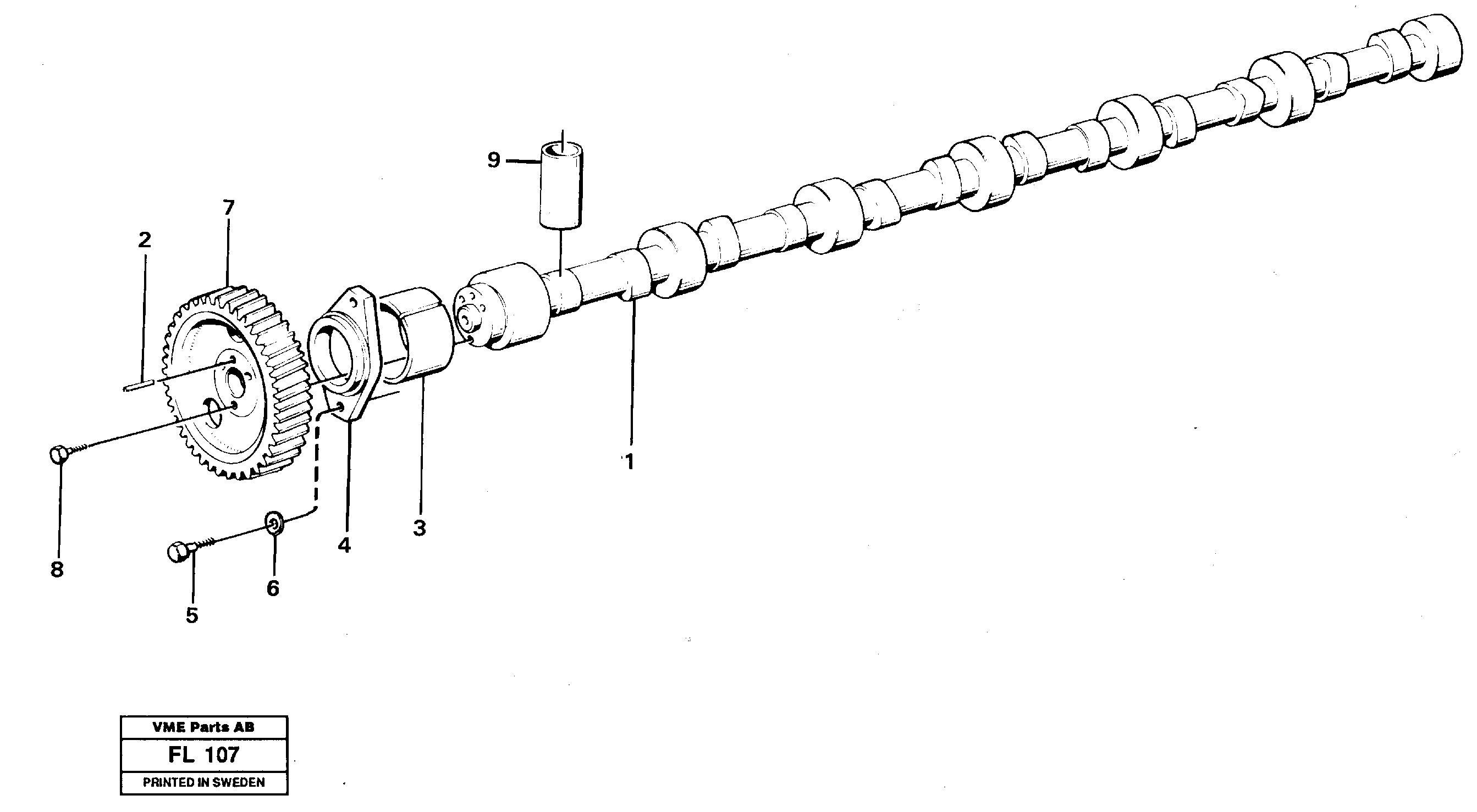 Camshaft — volvo parts diagram