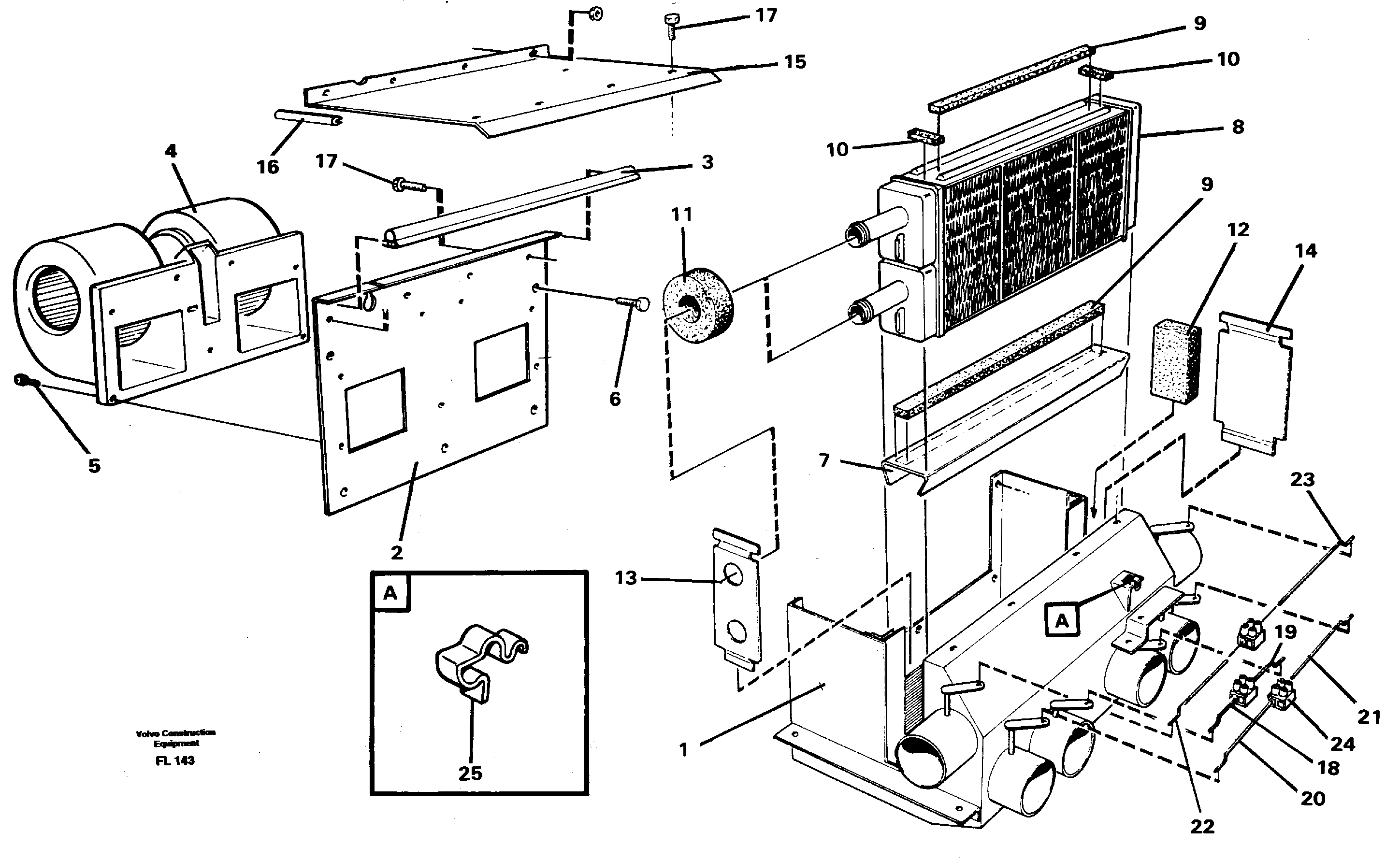 Cab heater — volvo parts diagram