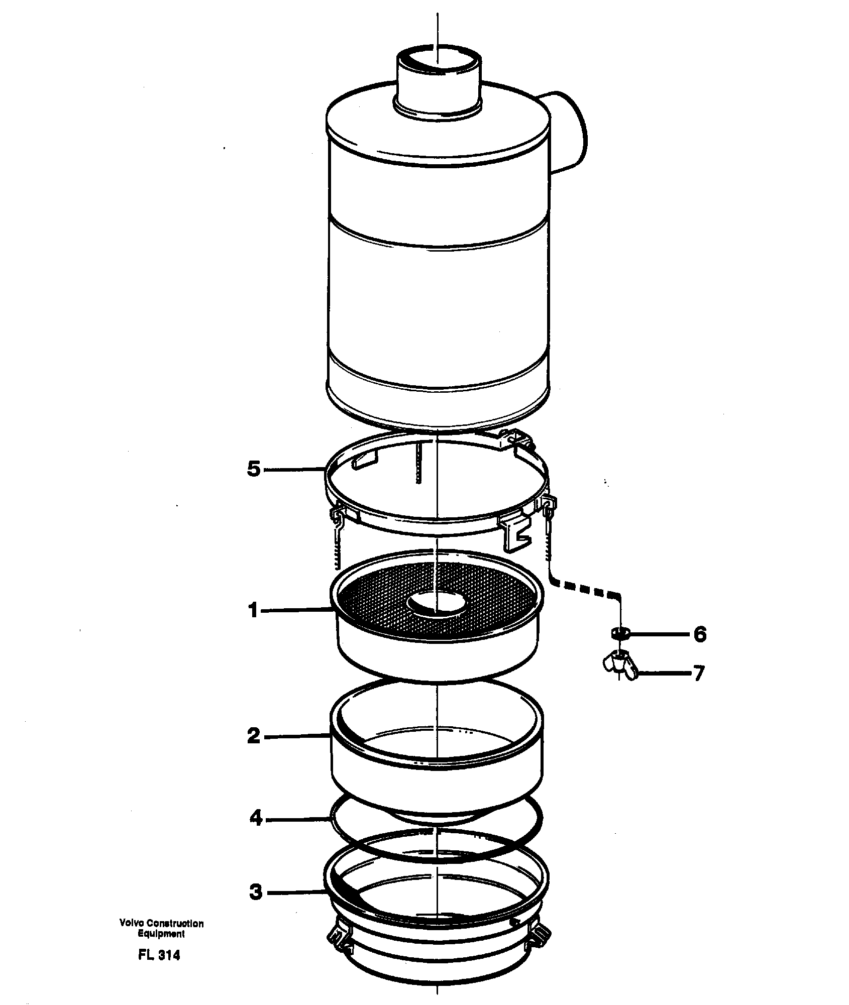 Air filter. 14263577 — volvo parts diagram