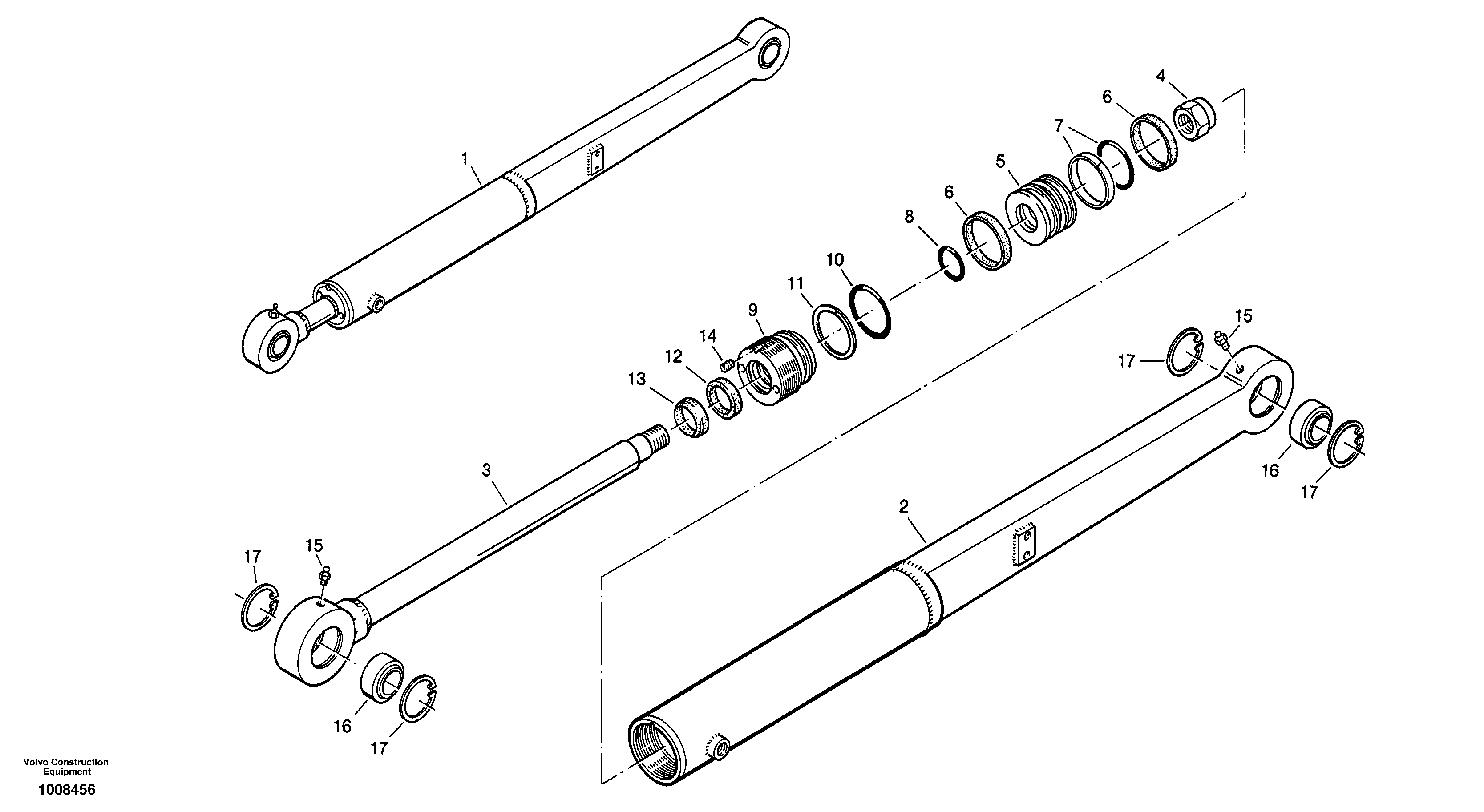 Tilt cylinder — volvo parts diagram