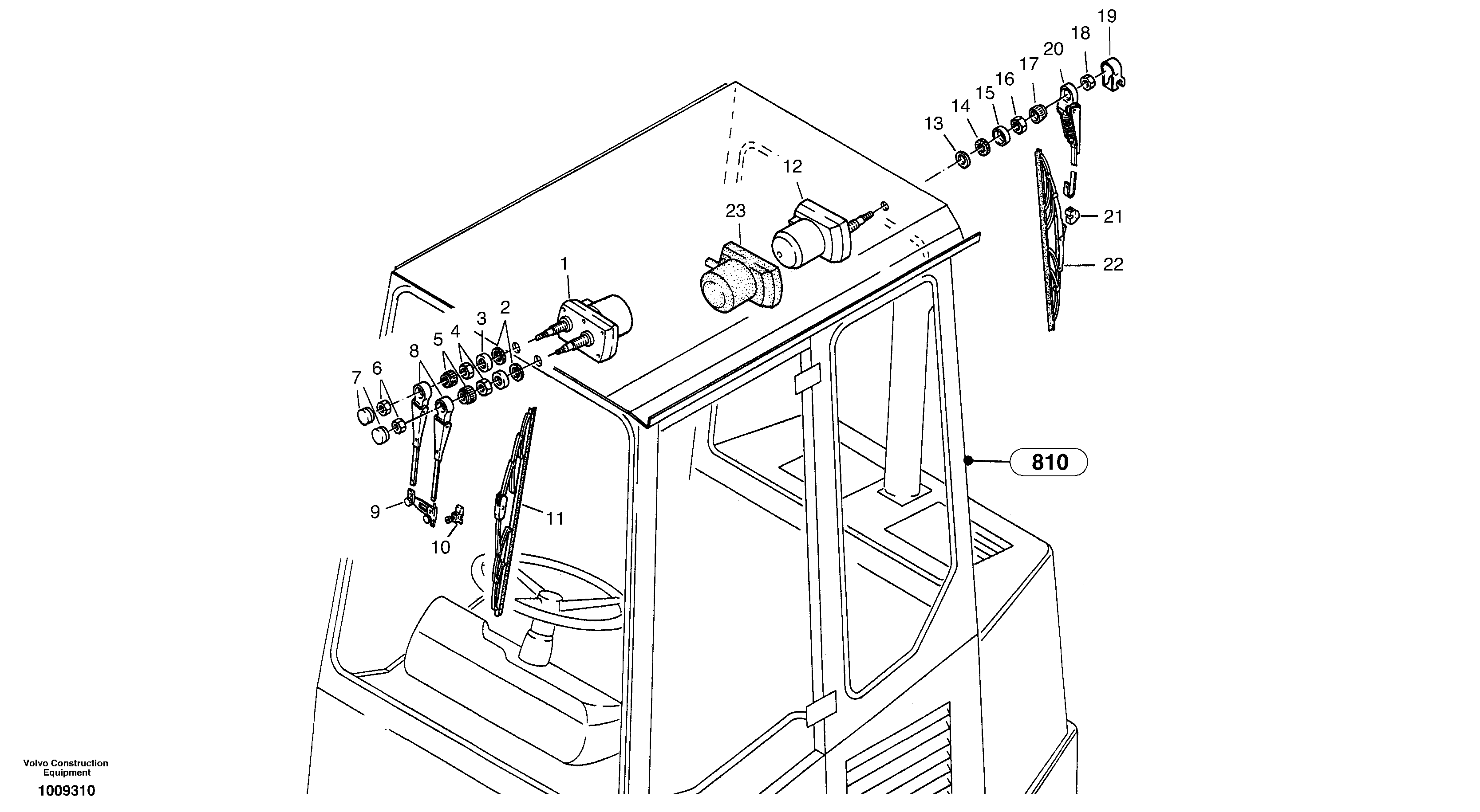 Wiper installation — volvo parts diagram