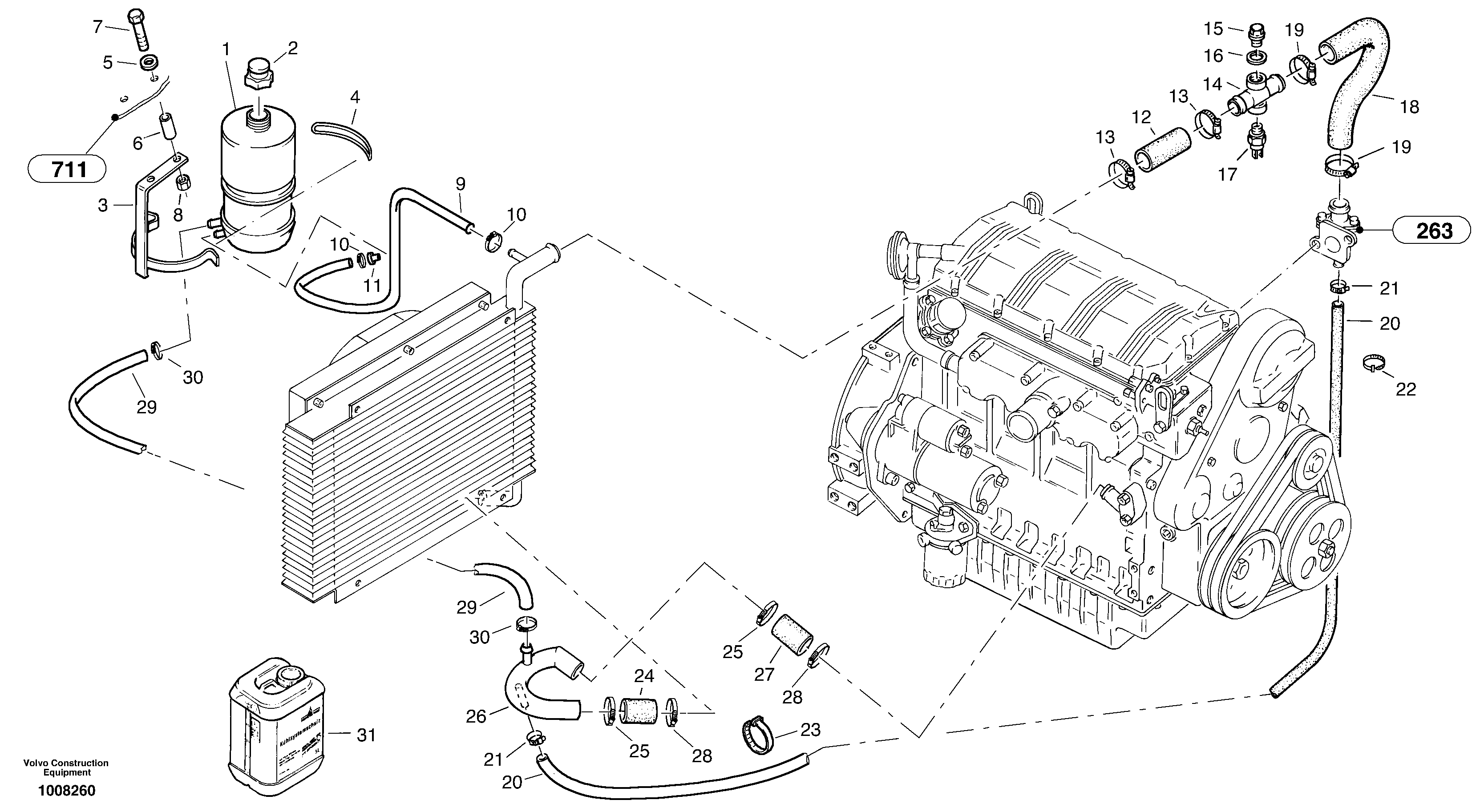 Cooling pipes — volvo parts diagram