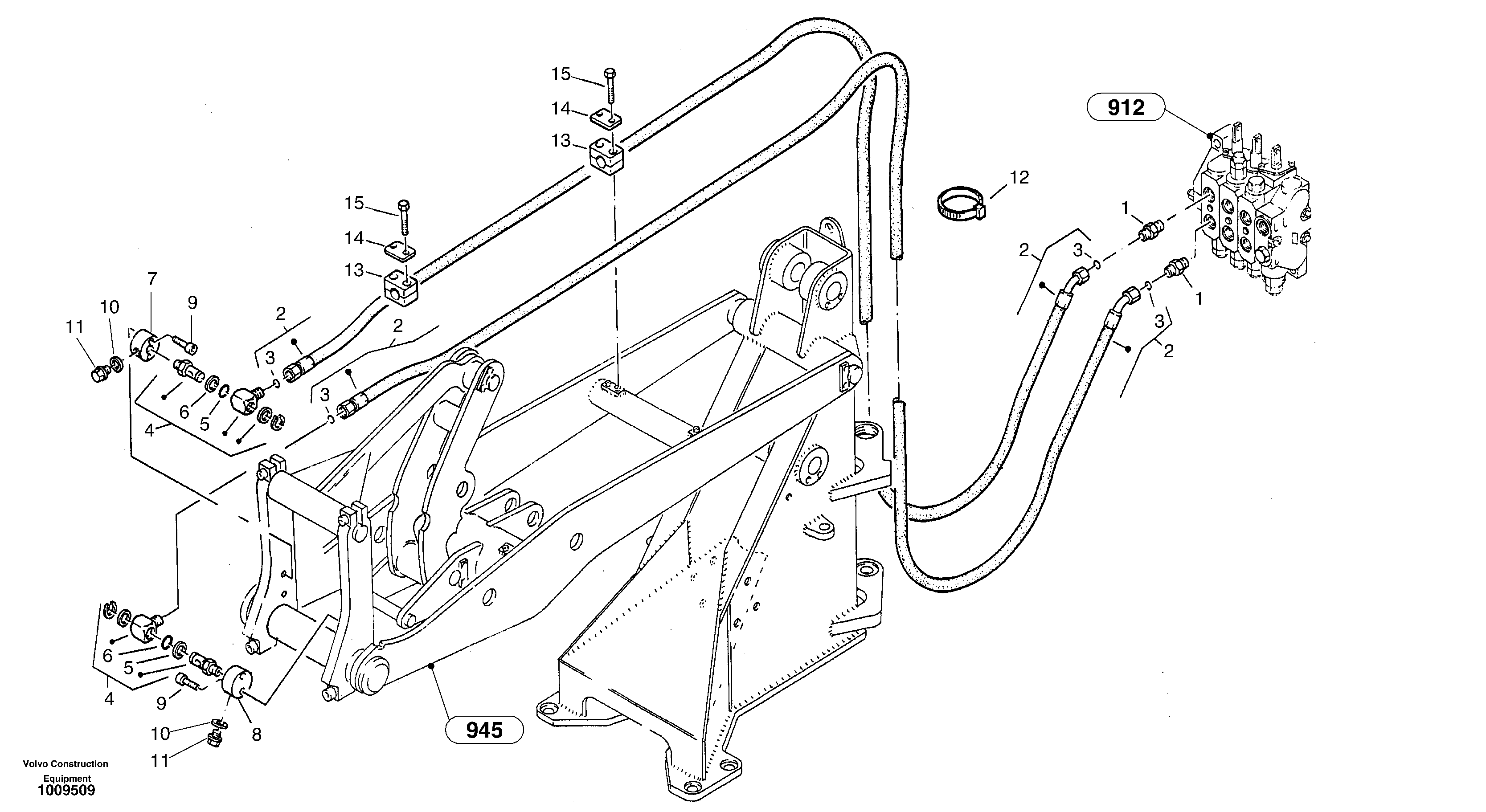 Hydraulic function - Nr. 3 — volvo parts diagram