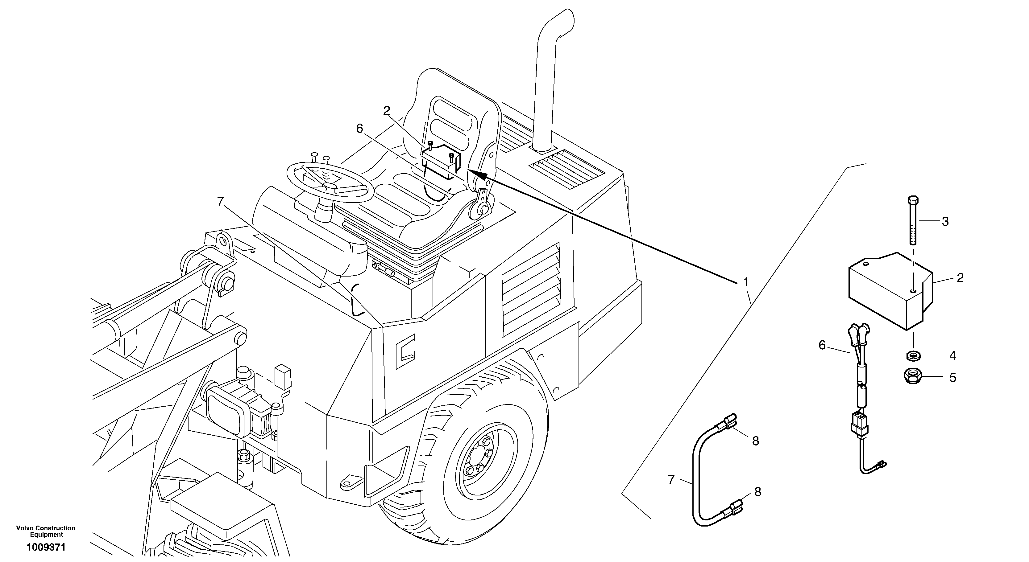 Back-up warning — volvo parts diagram