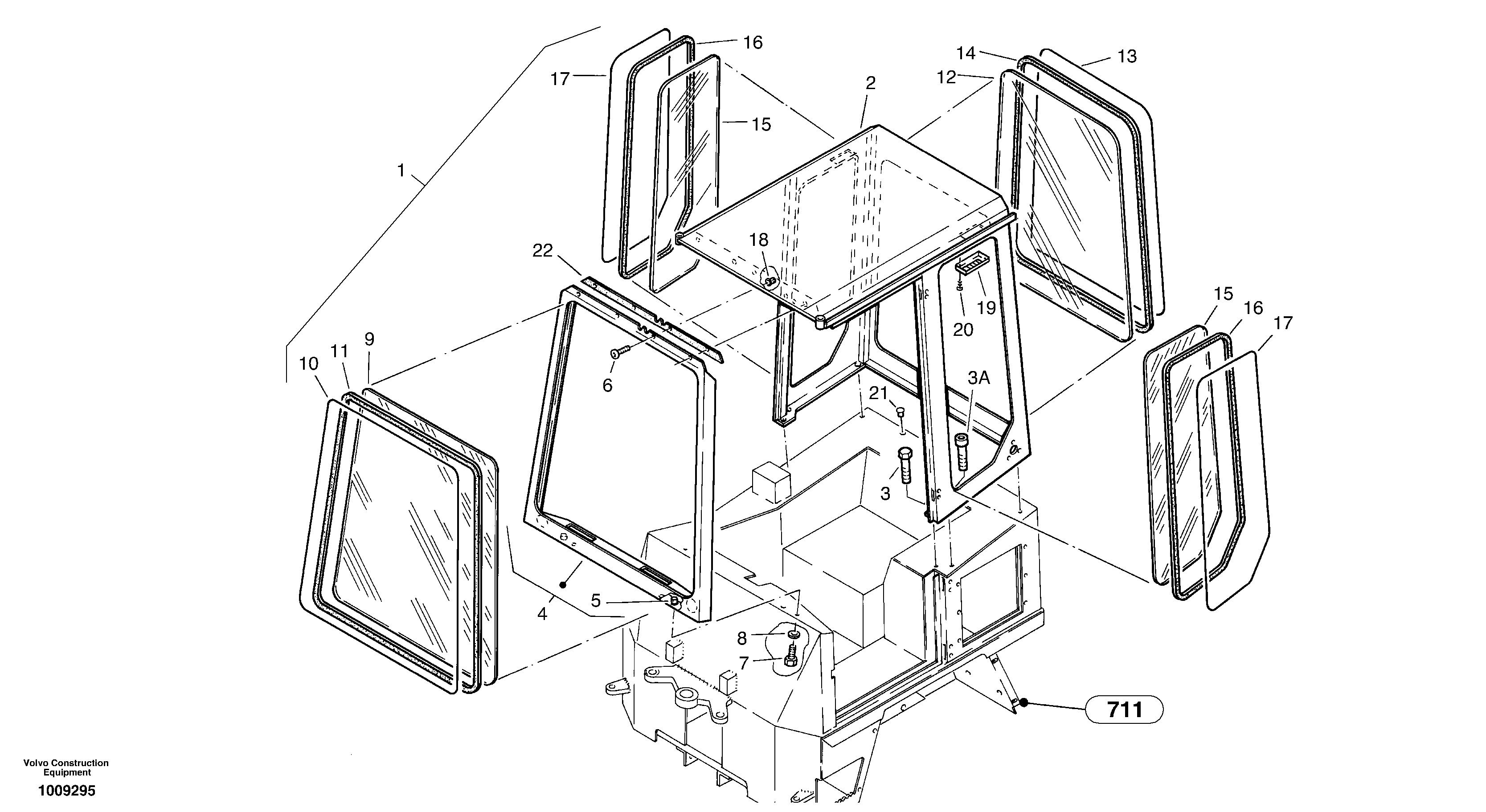 Driver's cabin — volvo parts diagram