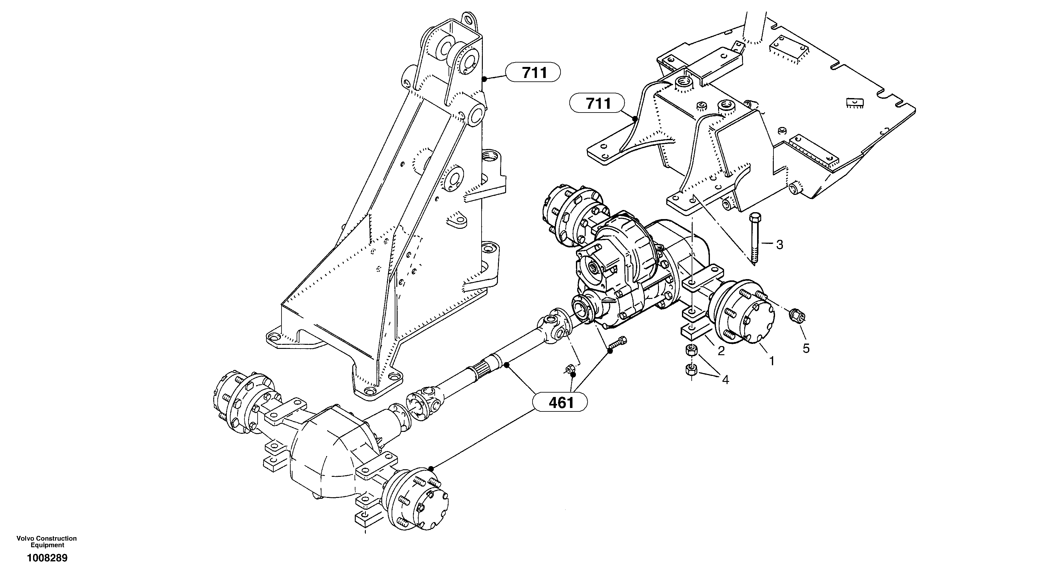 Assembly - rear axle — volvo parts diagram