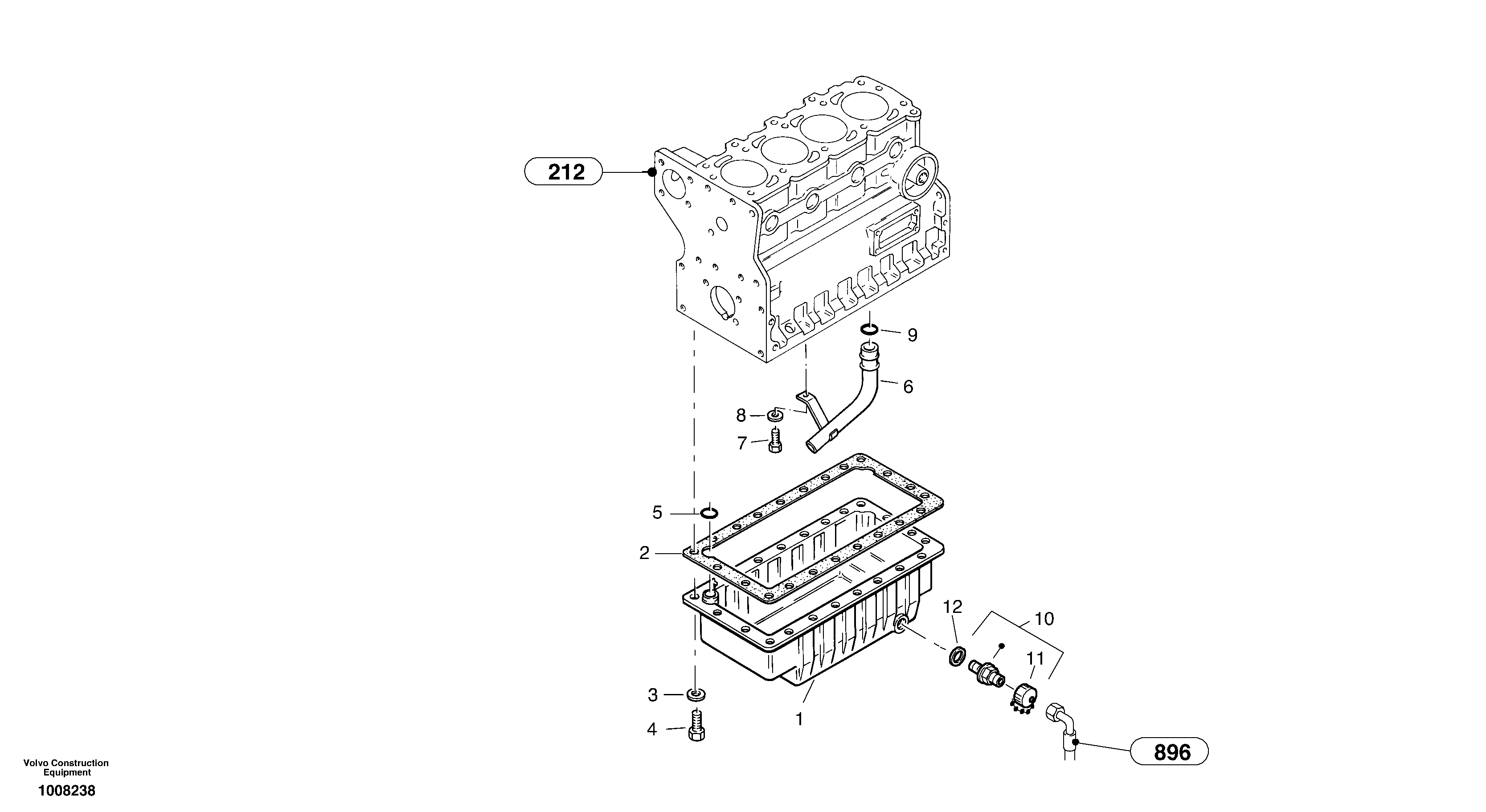 Oil sump — volvo parts diagram