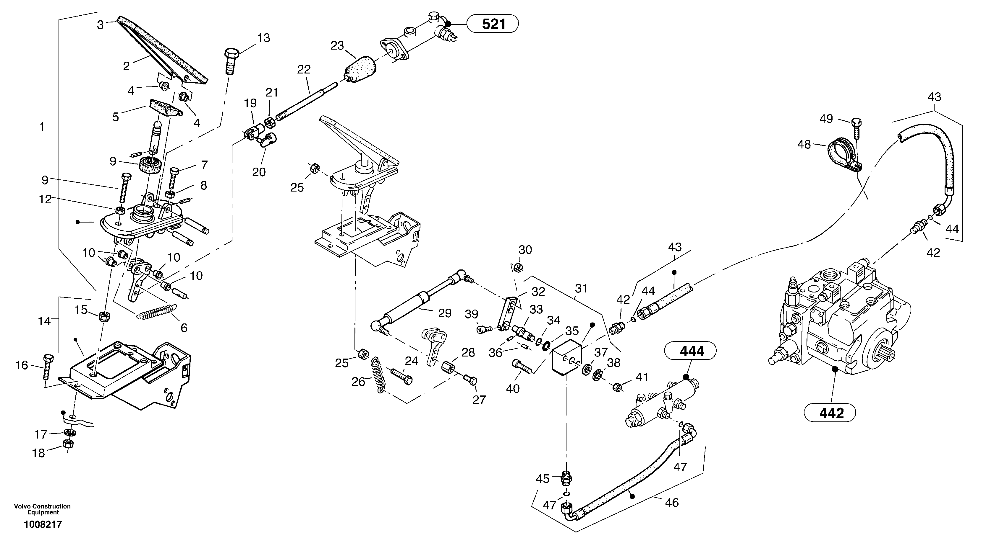 Inch control — volvo parts diagram