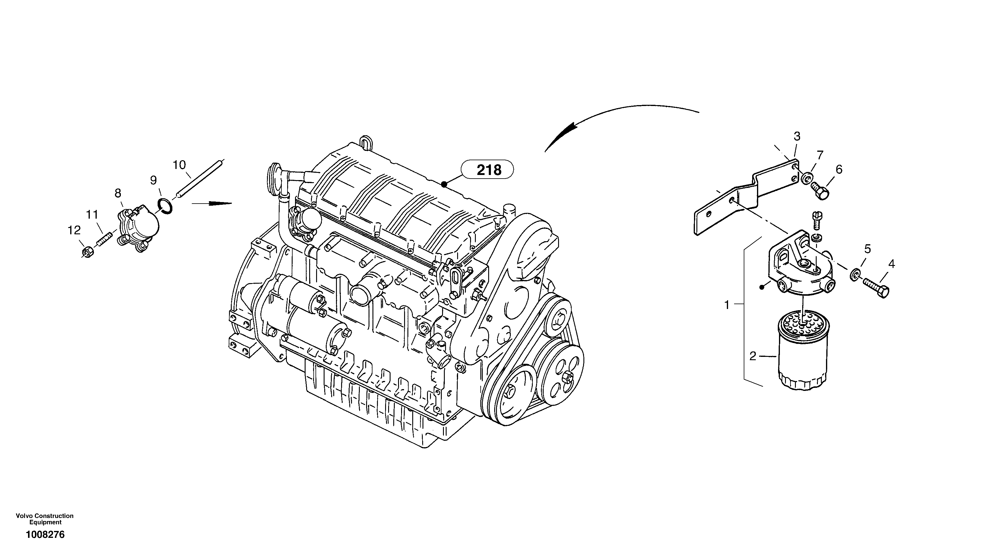 Fuel filter - Feed pump — volvo parts diagram