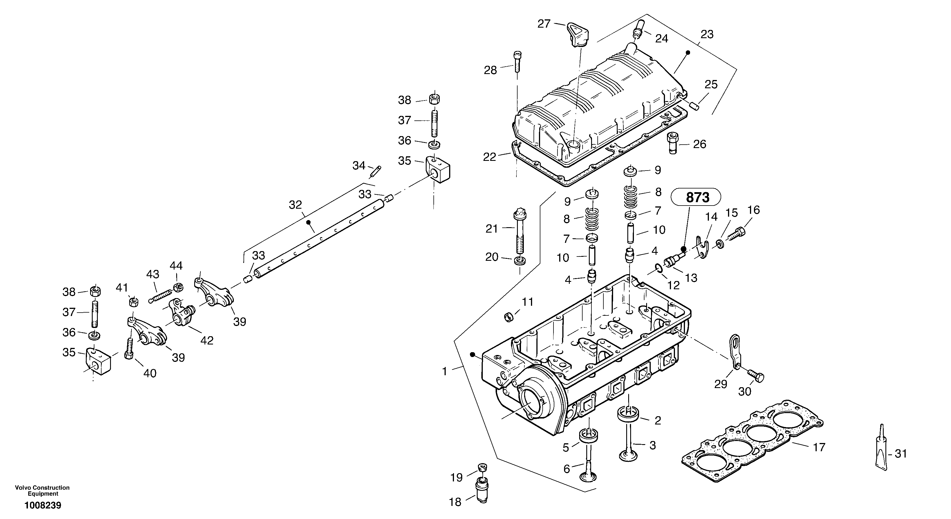 Cylinder head — volvo parts diagram