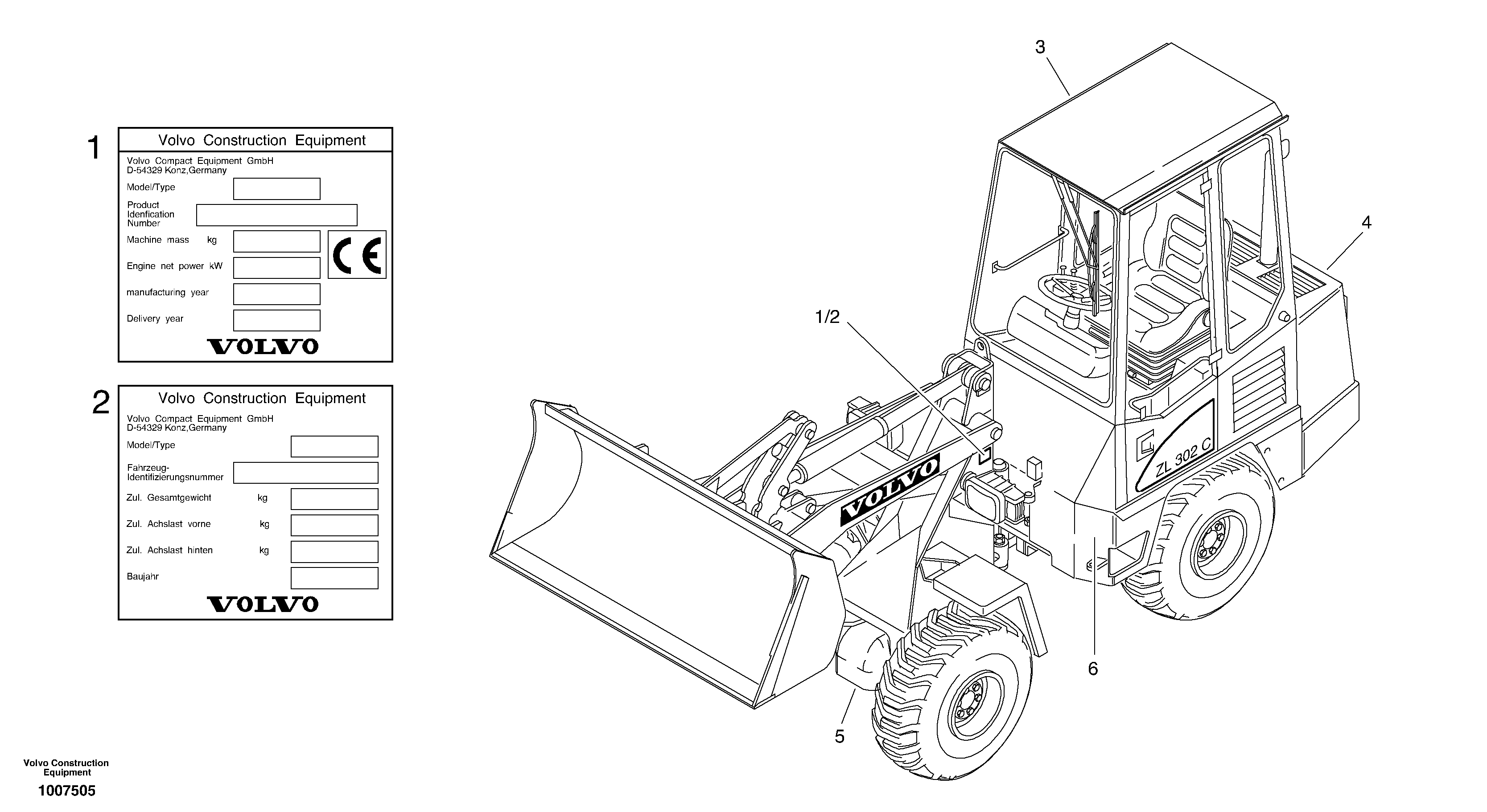 Product sign plate — volvo parts diagram