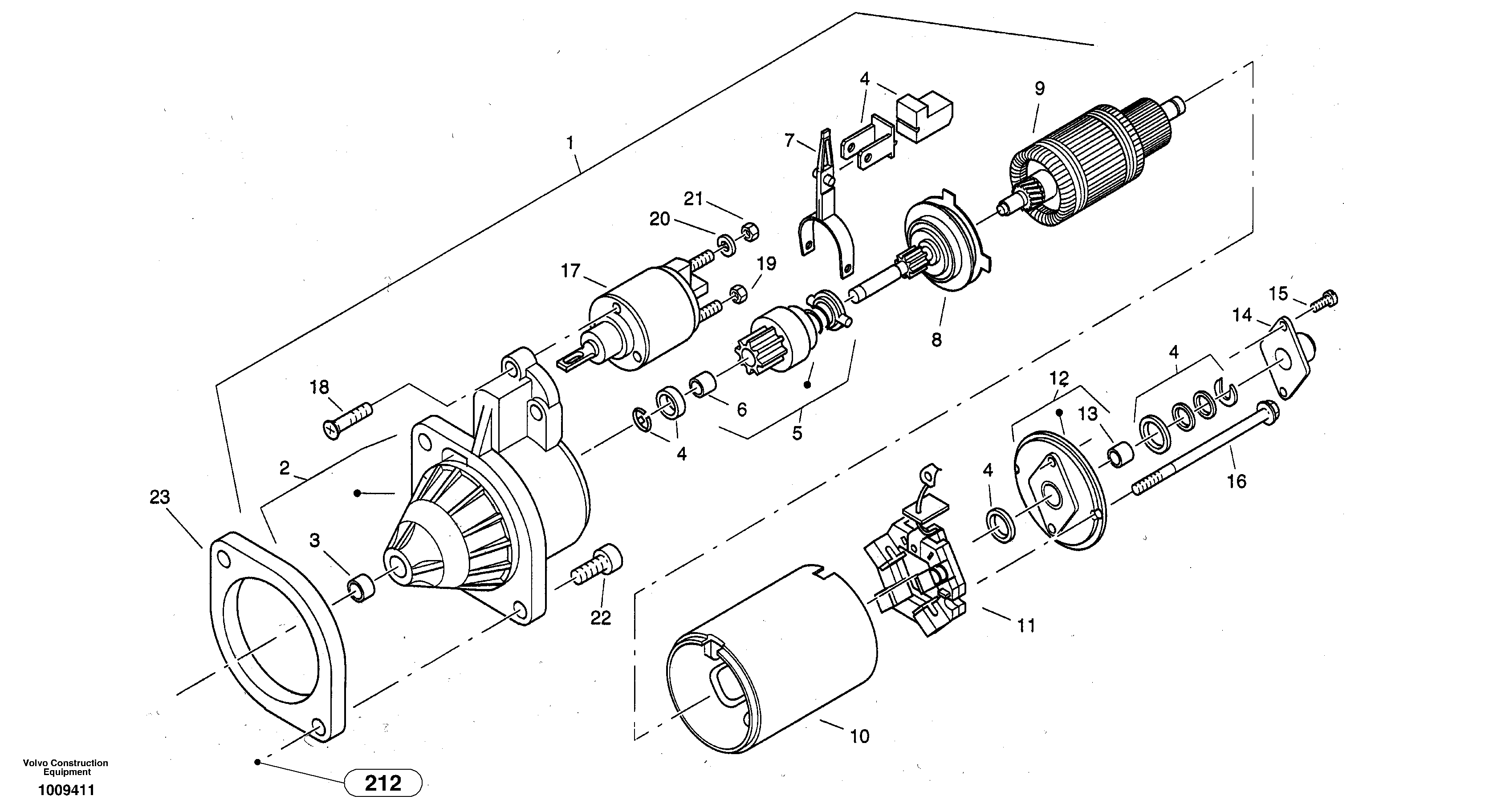 Starter — volvo parts diagram
