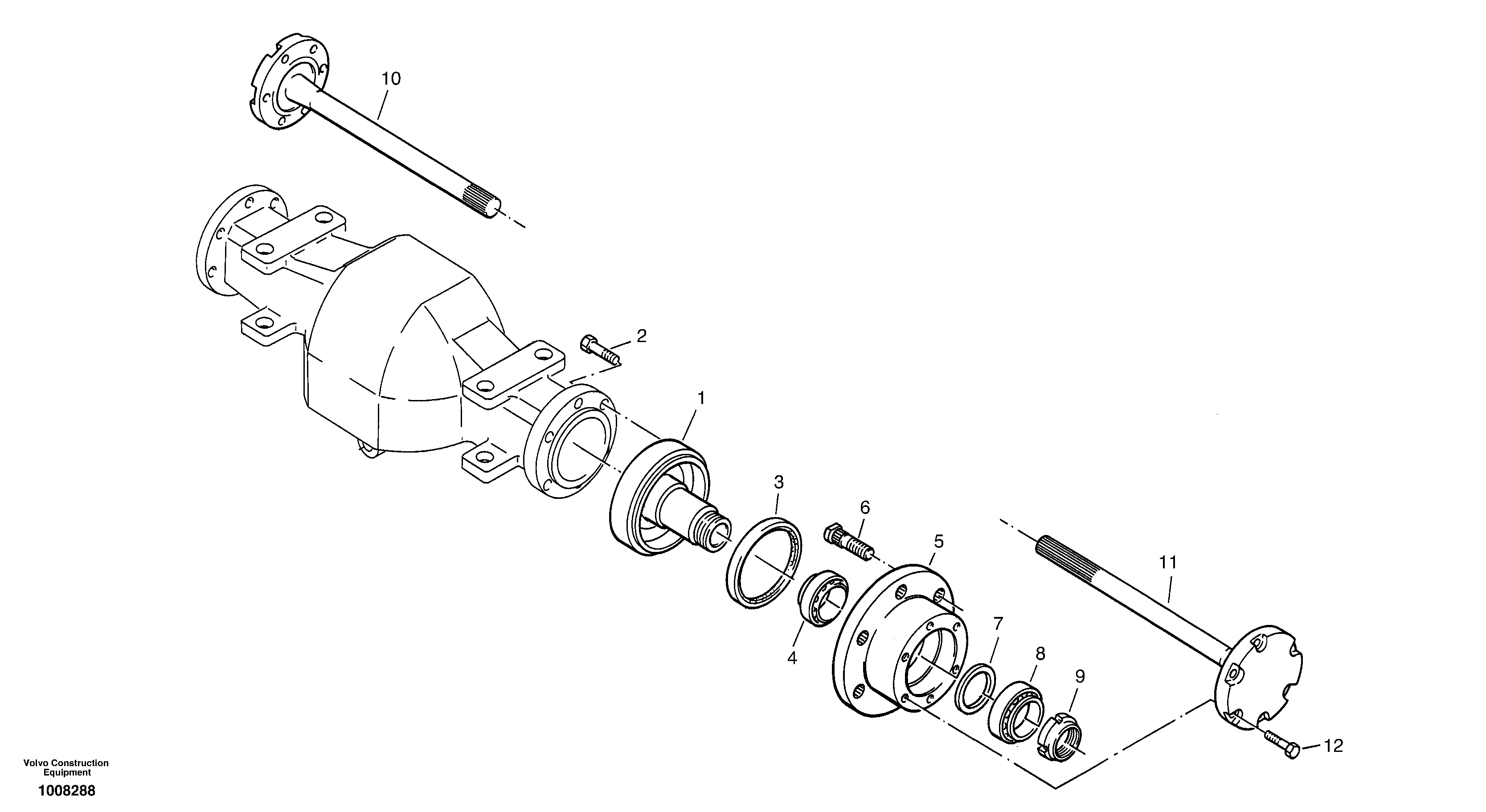 Final drive - portal-front axle — volvo parts diagram
