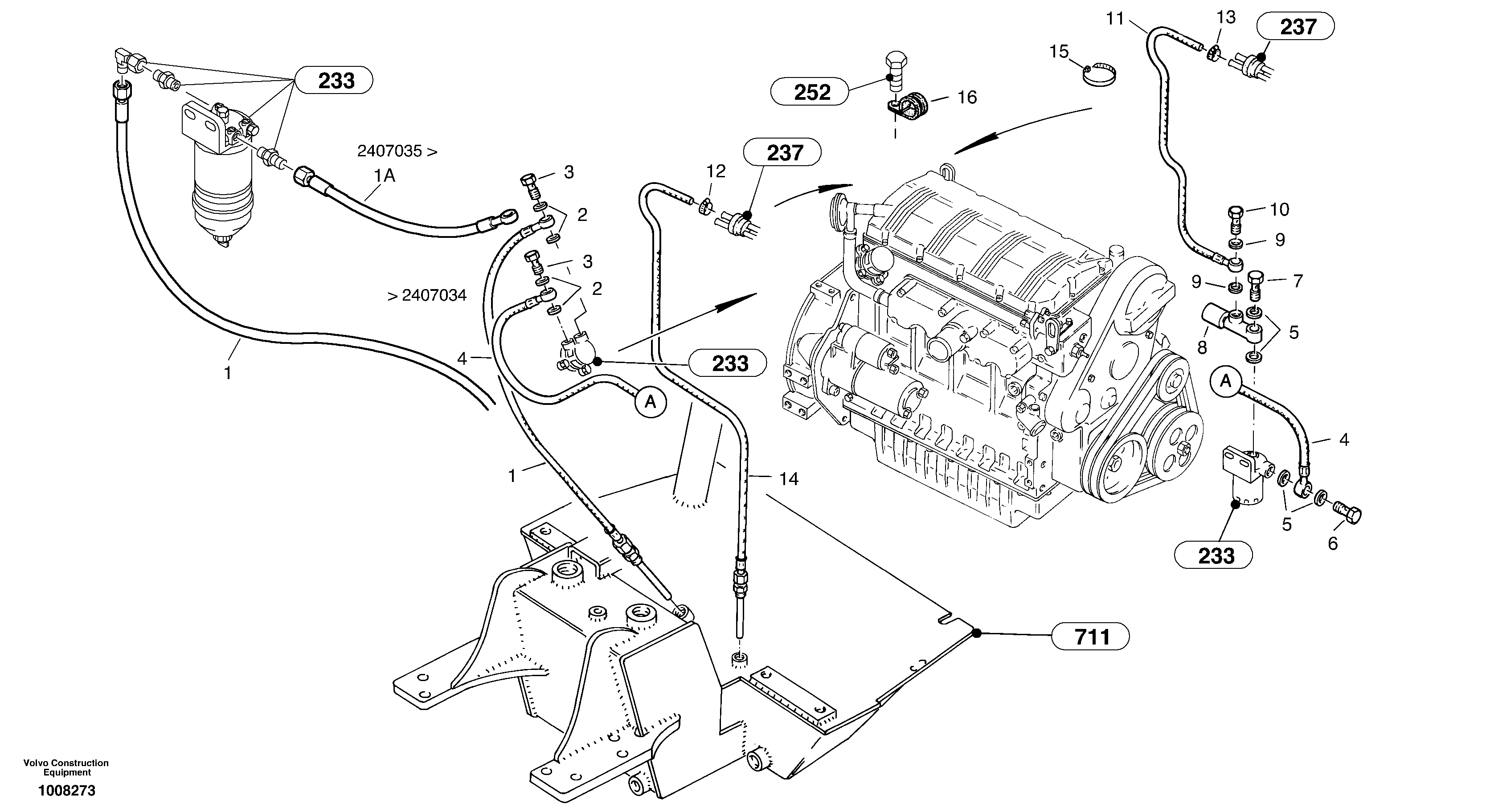 Fuel pipes — volvo parts diagram