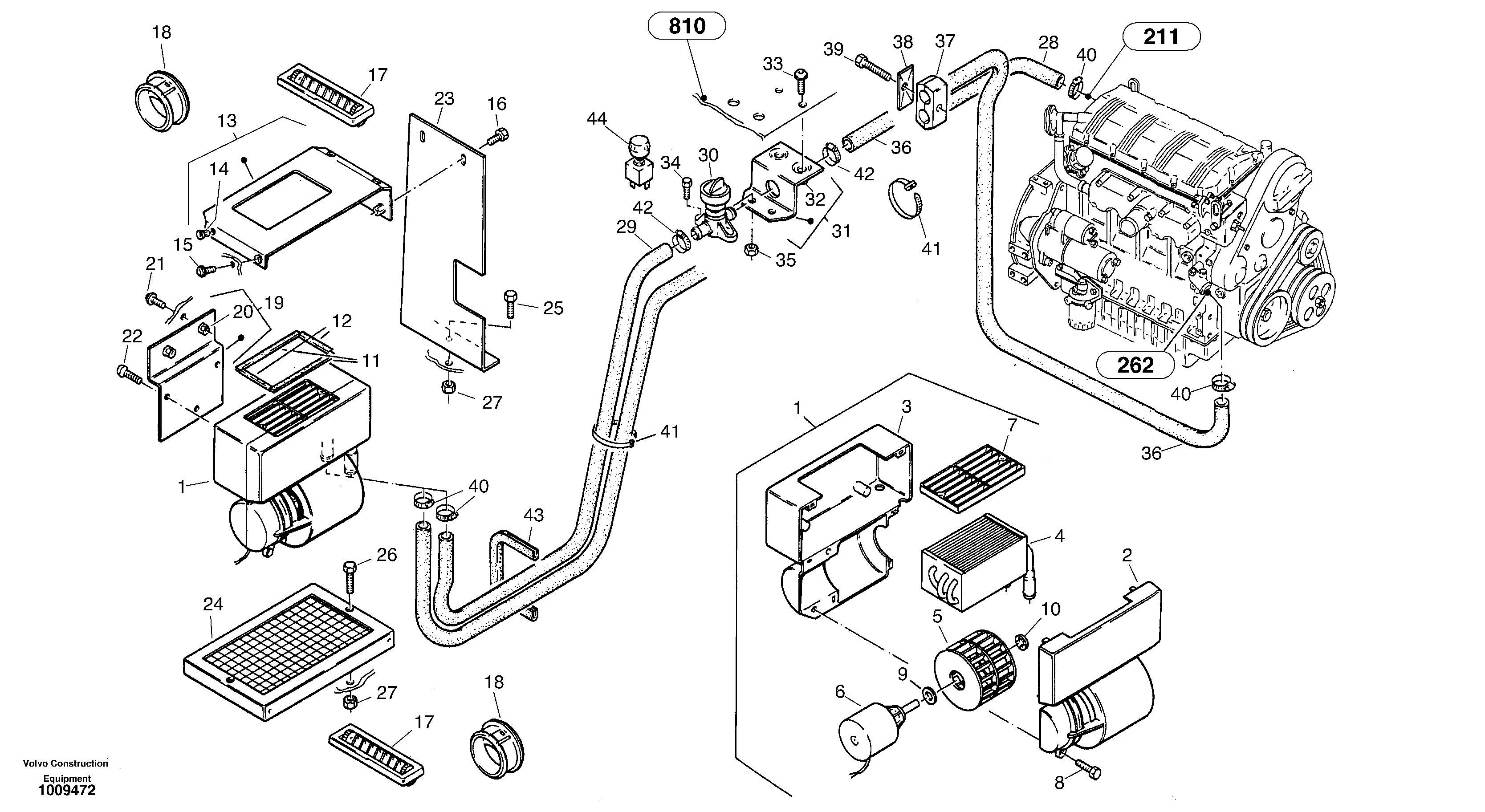 Heater — volvo parts diagram